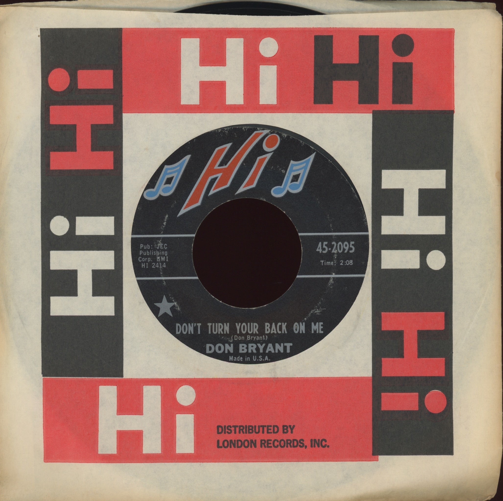 Don Bryant - Don't Turn Your Back On Me on Hi