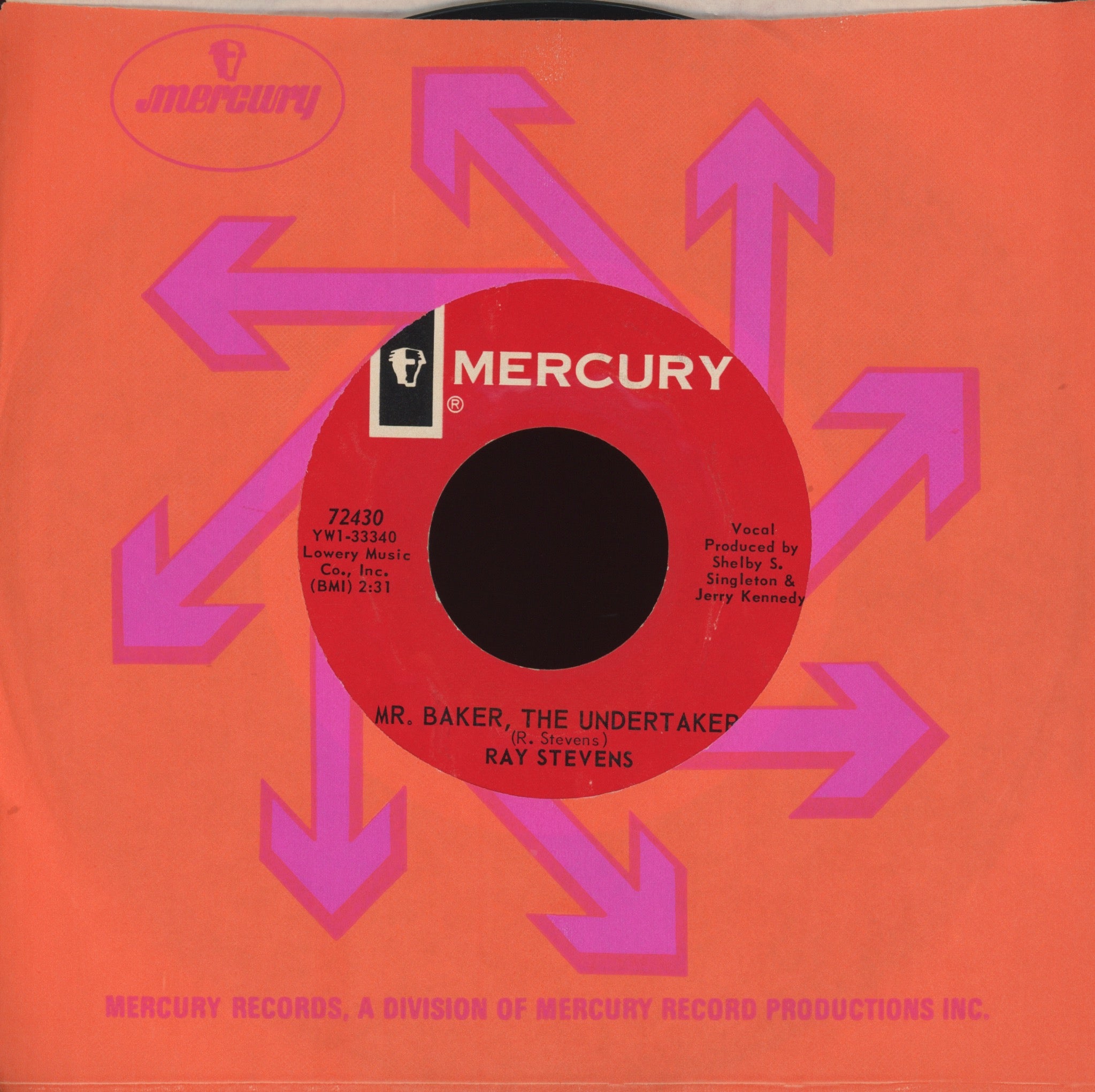 Ray Stevens - Mr. Baker, The Undertaker on Mercury