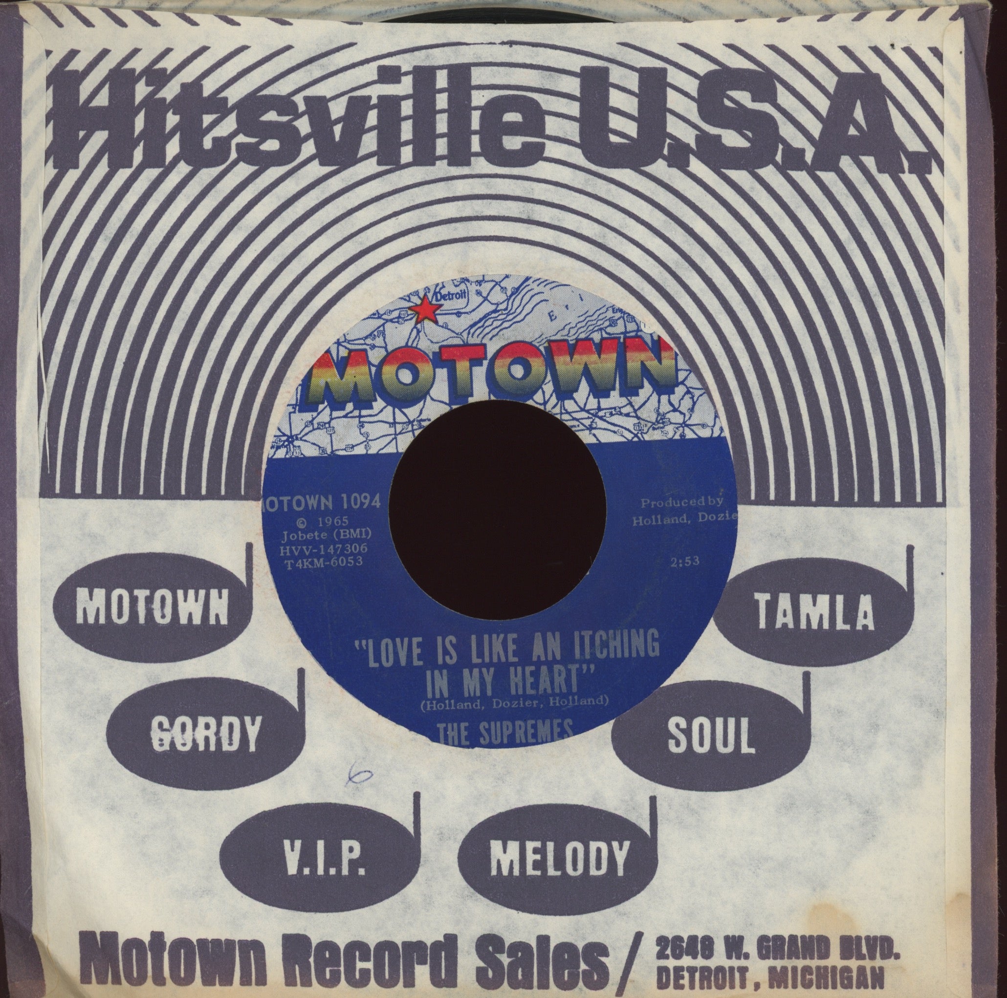 The Supremes - Love Is Like An Itching In My Heart on Motown