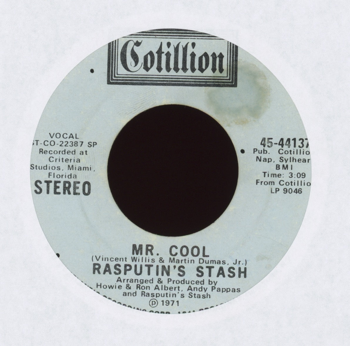 Rasputin's Stash - Mr. Cool on Cotillion Promo