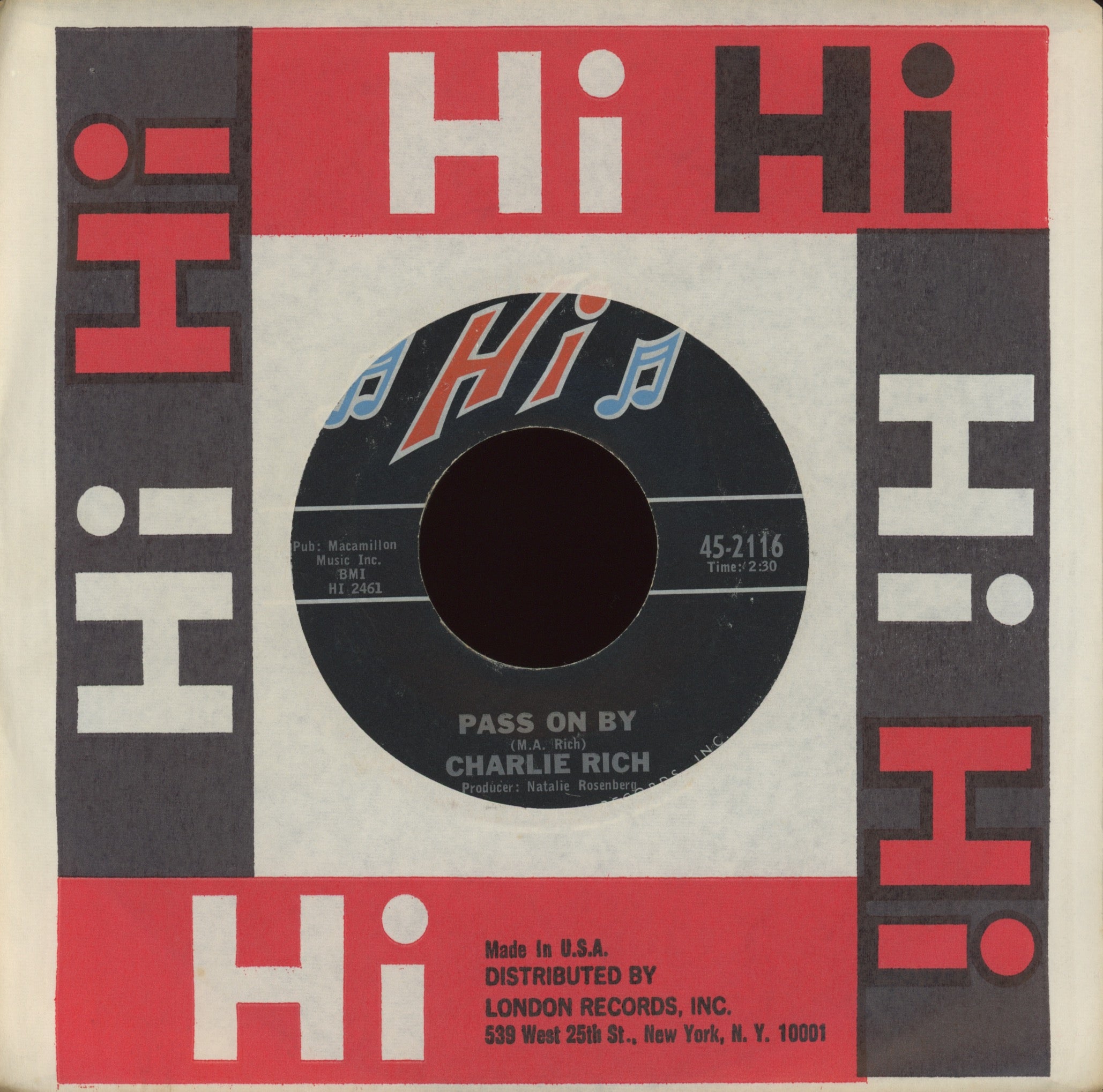 Charlie Rich - Love Is After Me on Hi