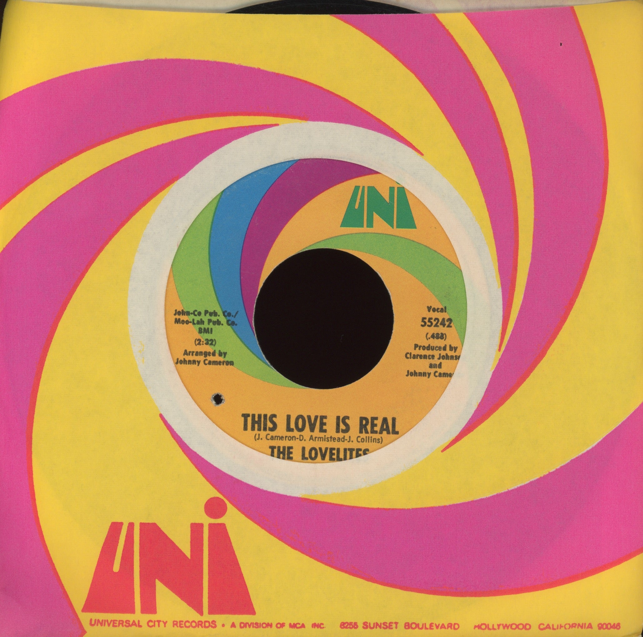 The Lovelites - This Love Is Real / Oh My Love on Uni