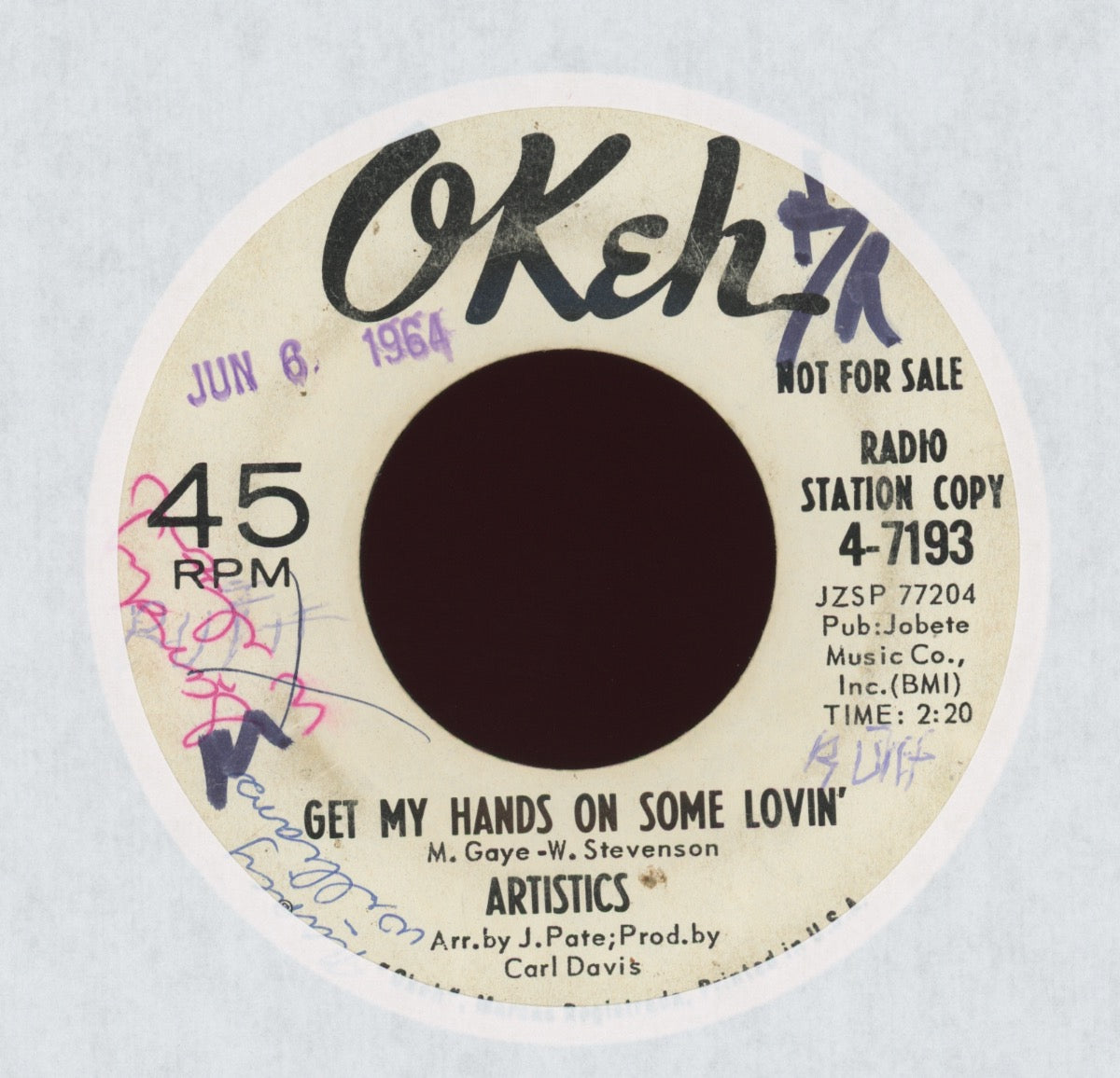 The Artistics - Get My Hands On Some Lovin' on Okeh Promo