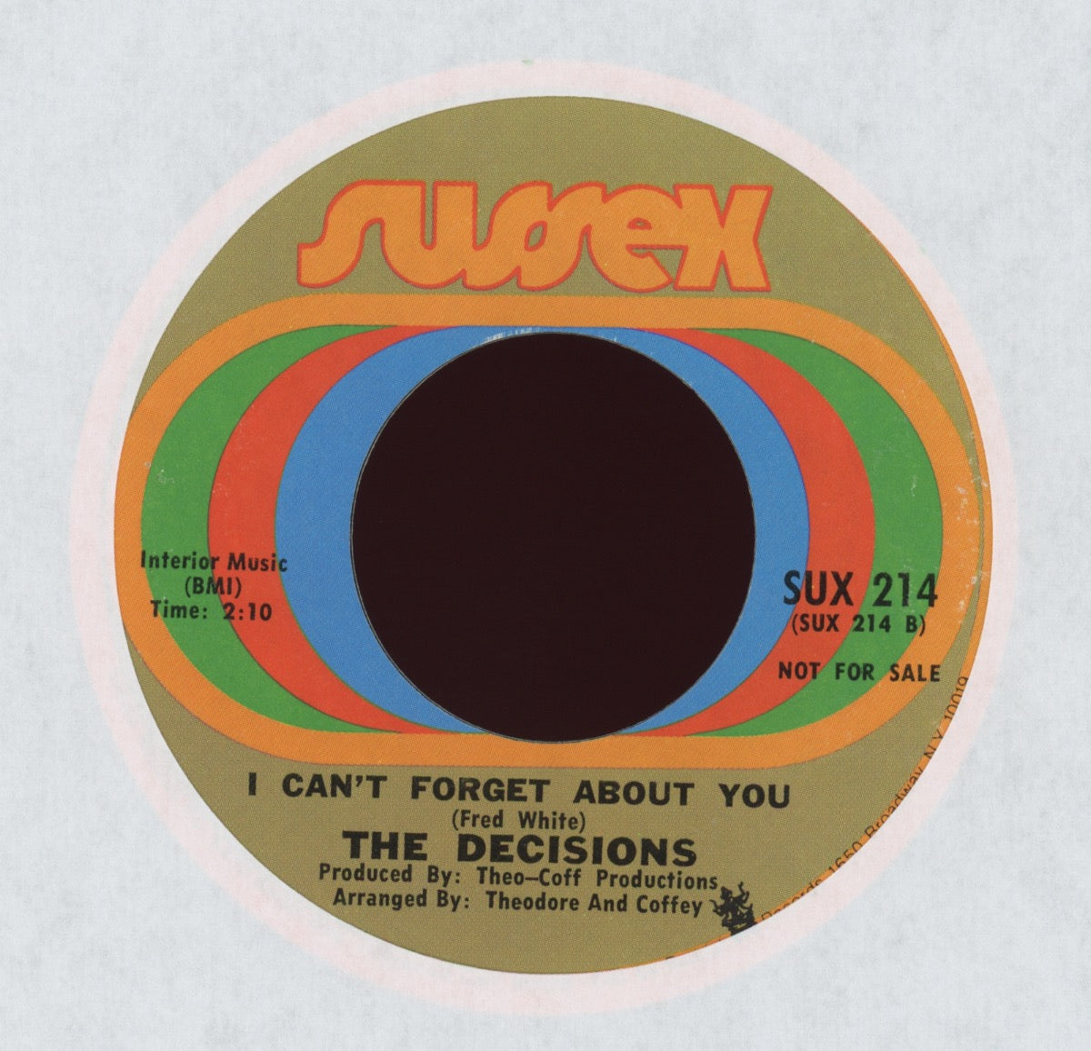 The Decisions - I Can't Forget About You on Sussex Promo
