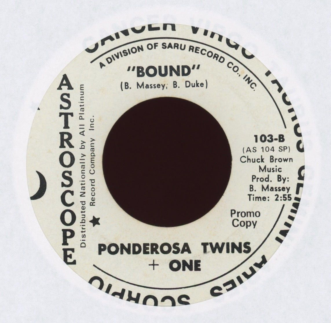 Ponderosa Twins + One - Bound on Astroscope Single Sided Promo