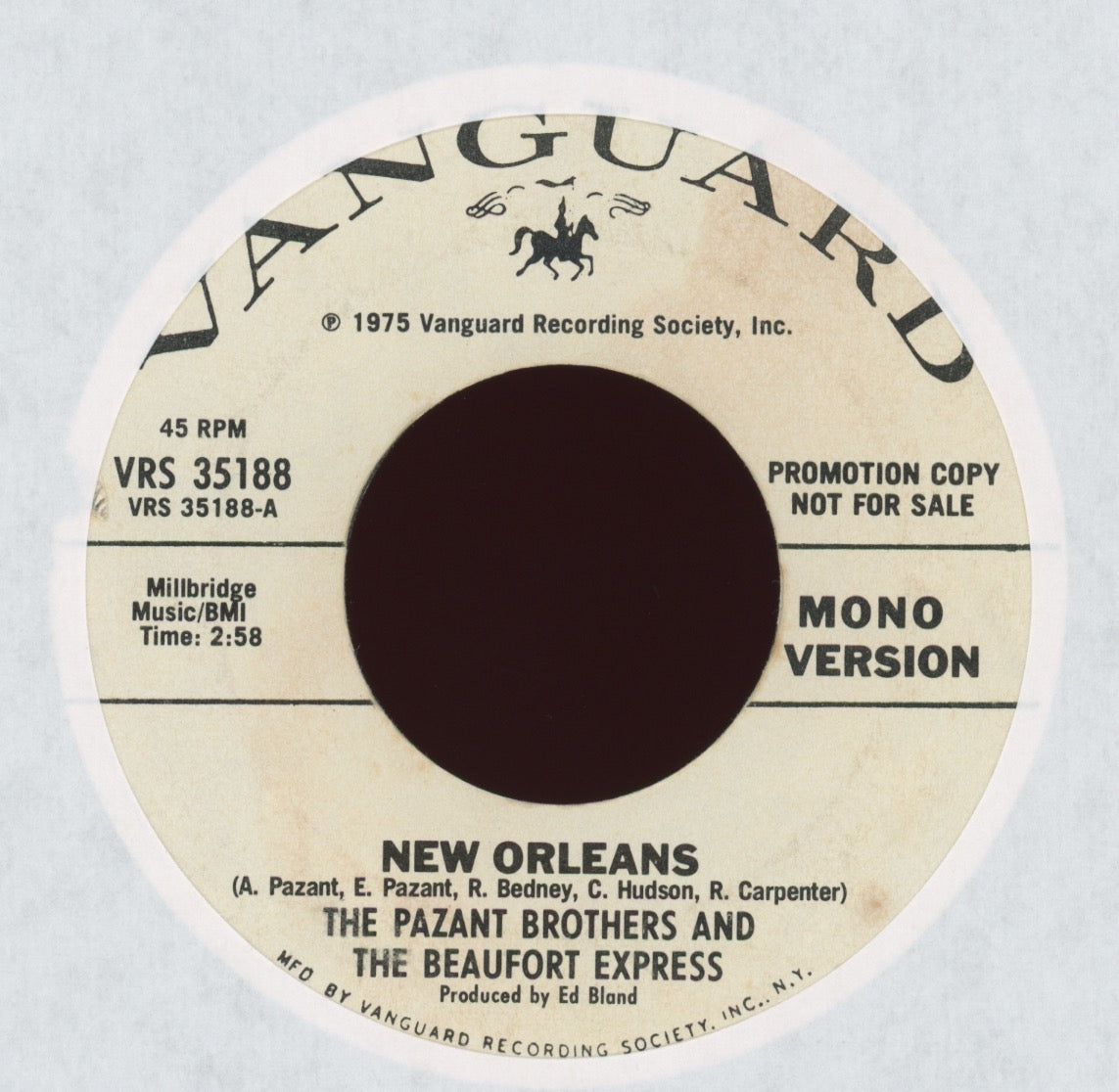 The Pazant Brothers - New Orleans on Vanguard Promo