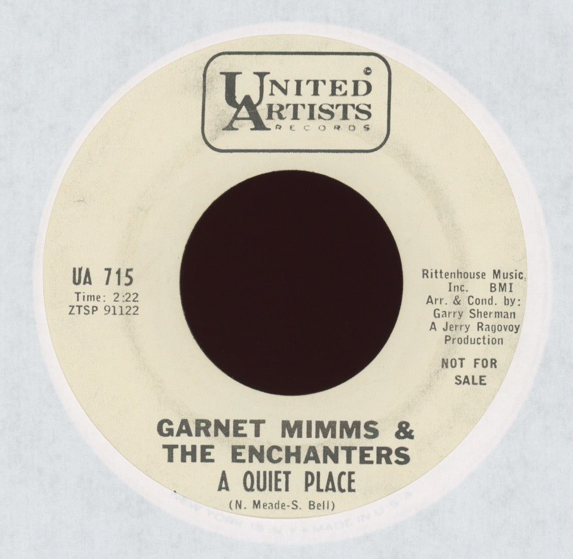 Garnet Mimms - A Quiet Place on UA Promo