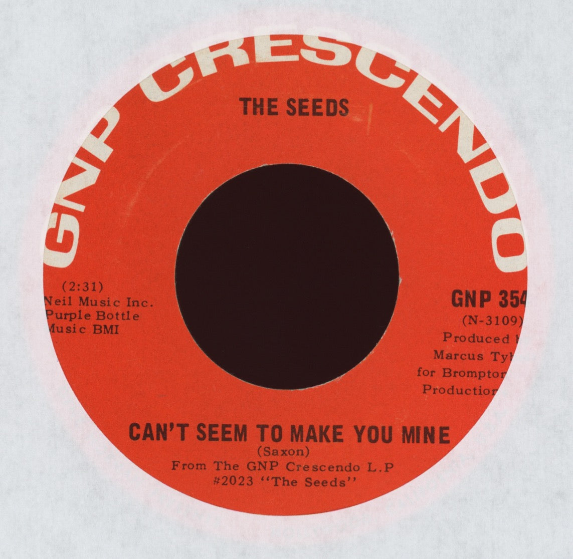 The Seeds - Can't Seem To Make You Mine on GNP Crescendo