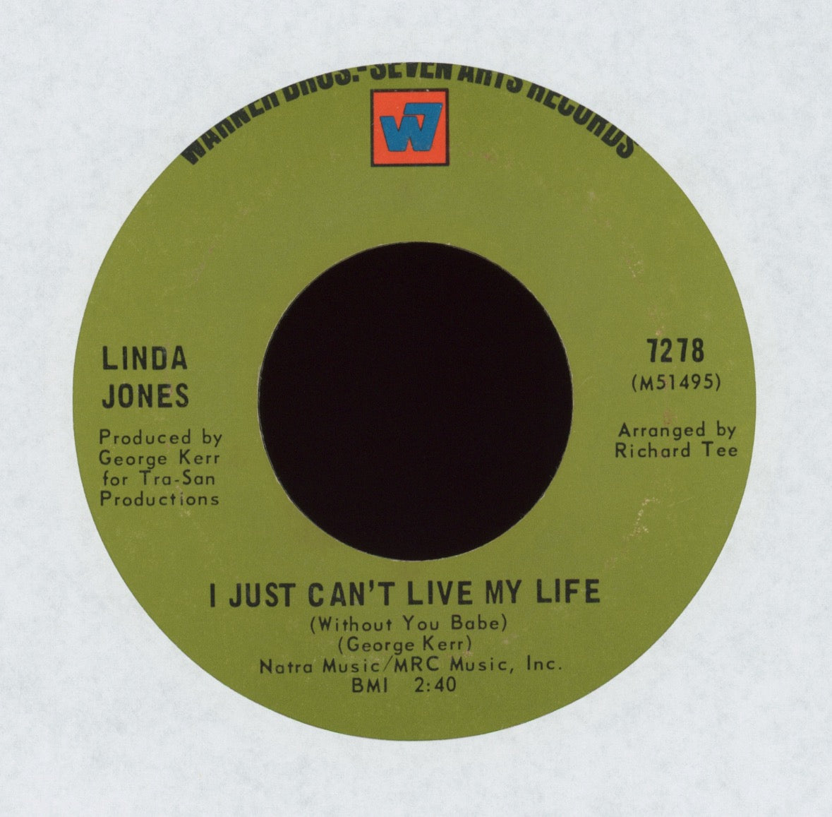 Linda Jones - I Just Can't Live My Life on WB