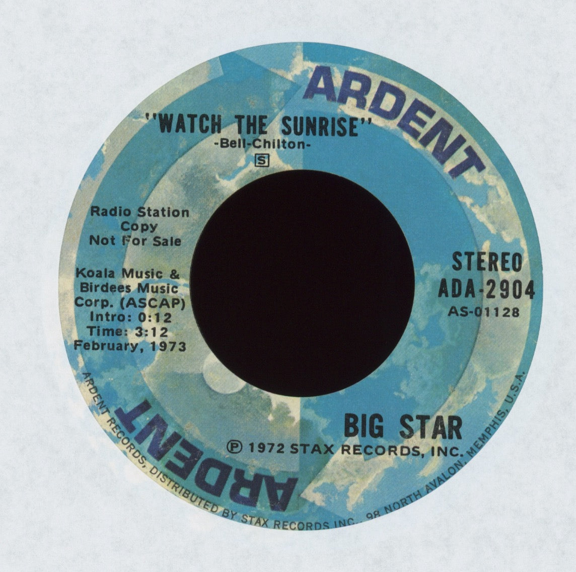 Big Star - Thirteen on Ardent Rare Promo Misspress