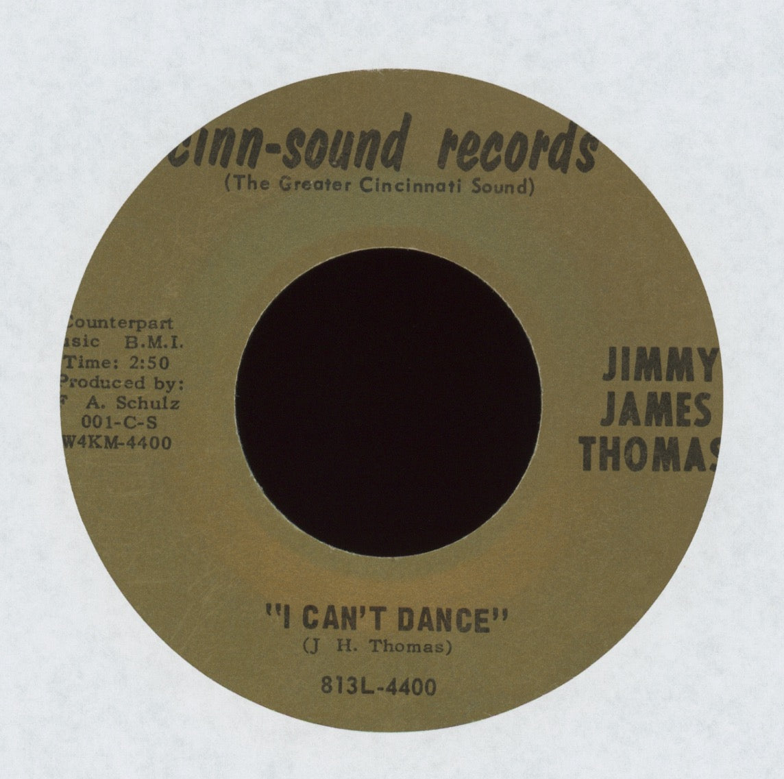 Jimmy James Thomas - I Can't Dance on Cinn-Sound