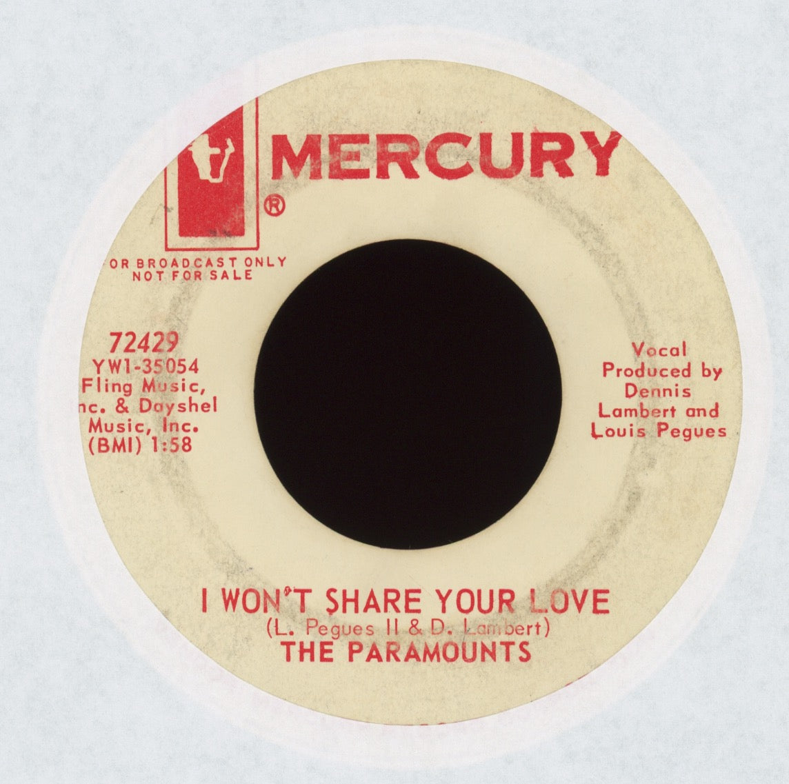 The Paramounts - The Girls With The Big Black Boots on Mercury Promo