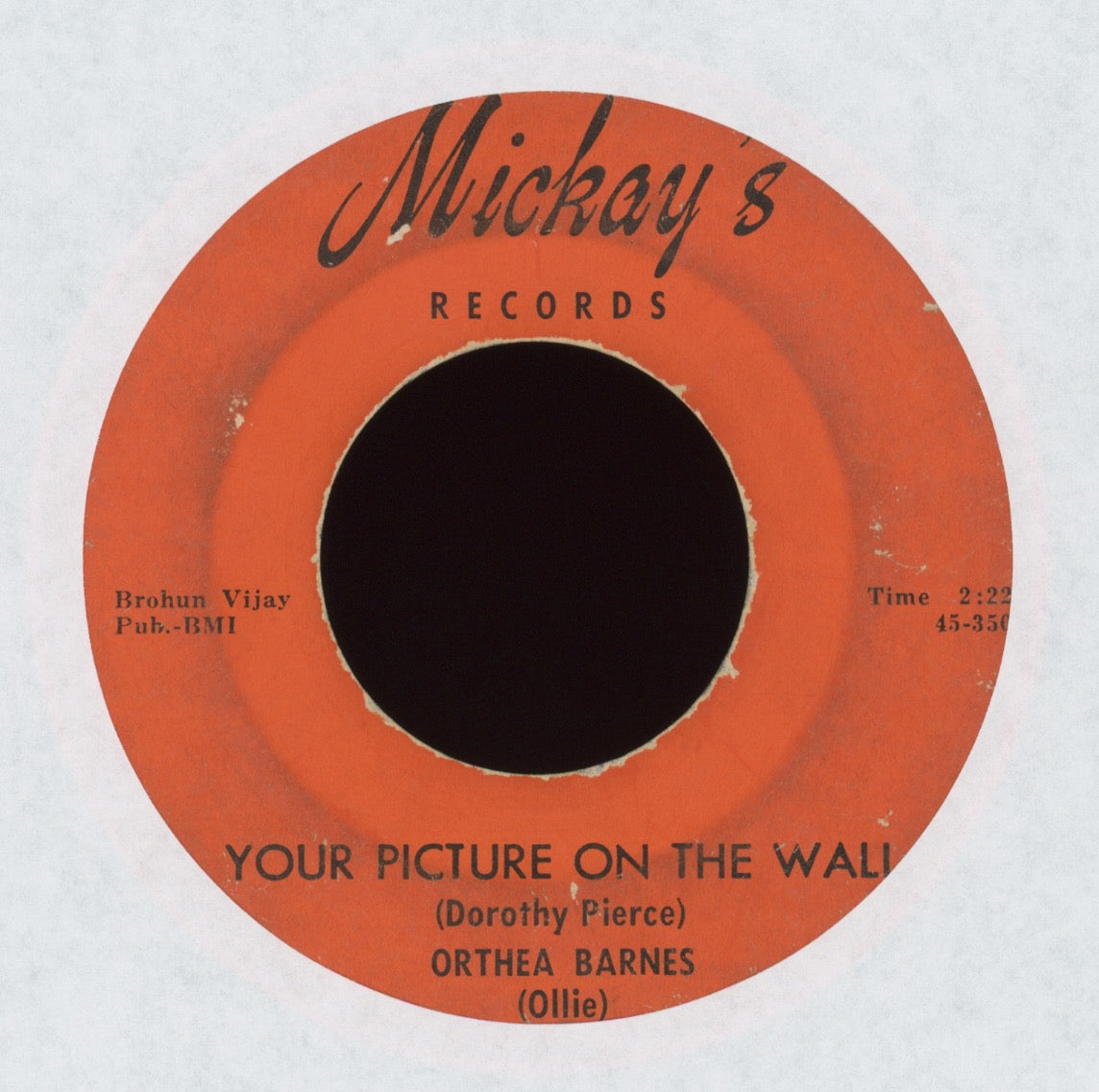 Ortheia Barnes - Your Picture On The Wall on Mickay's