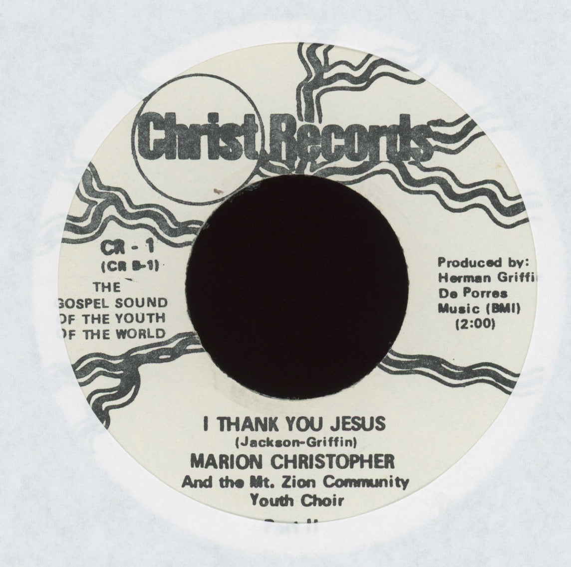Marion Christopher - I Thank You Jesus on Christ Records