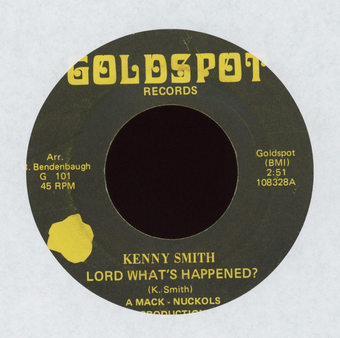 Kenny Smith - Lord What's Happening To Your People on Goldspot