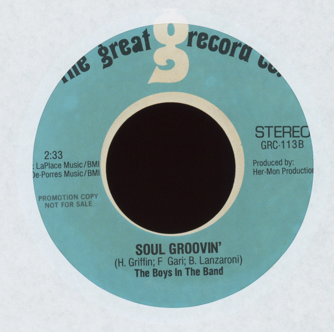 Hermone & The Boys in The Band - We Are The Boys In The Band on The Great Record Co. Promo Herman Griffin