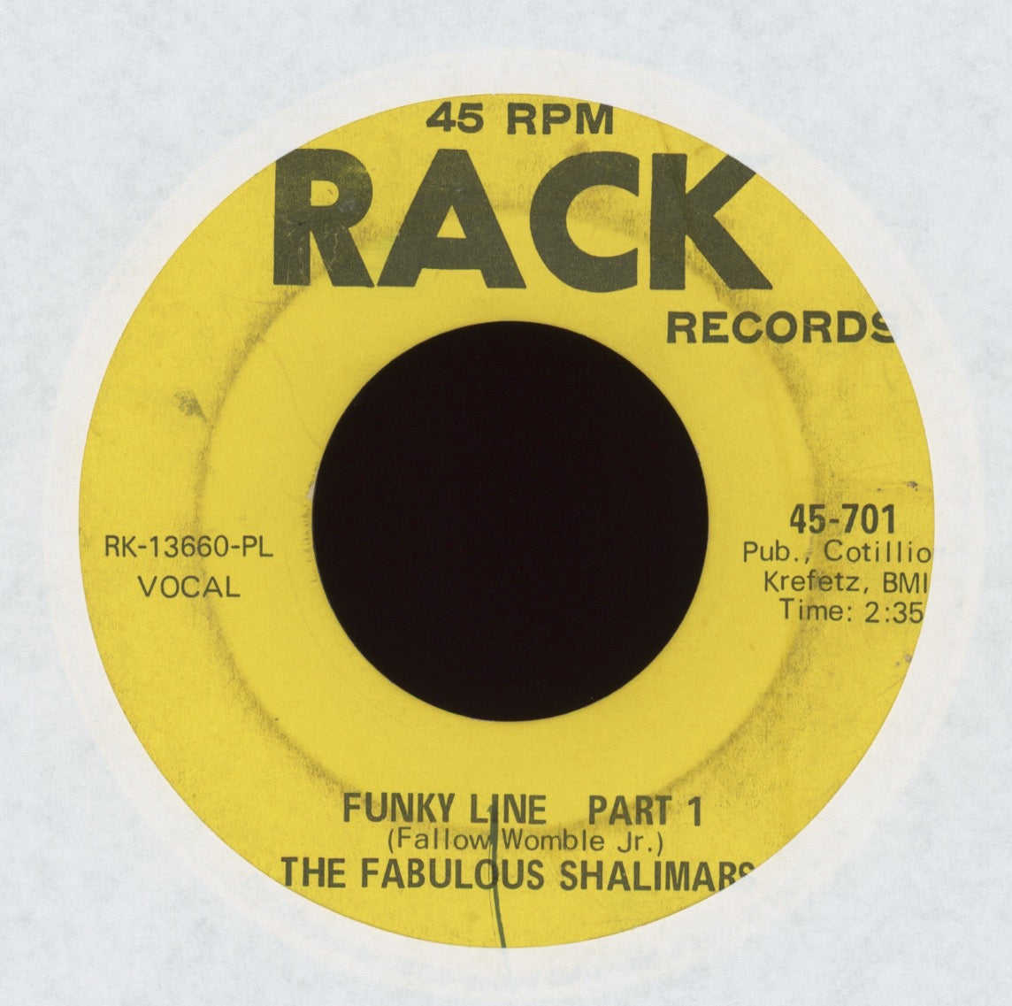 The Fabulous Shalimars - Funky Line on Rack