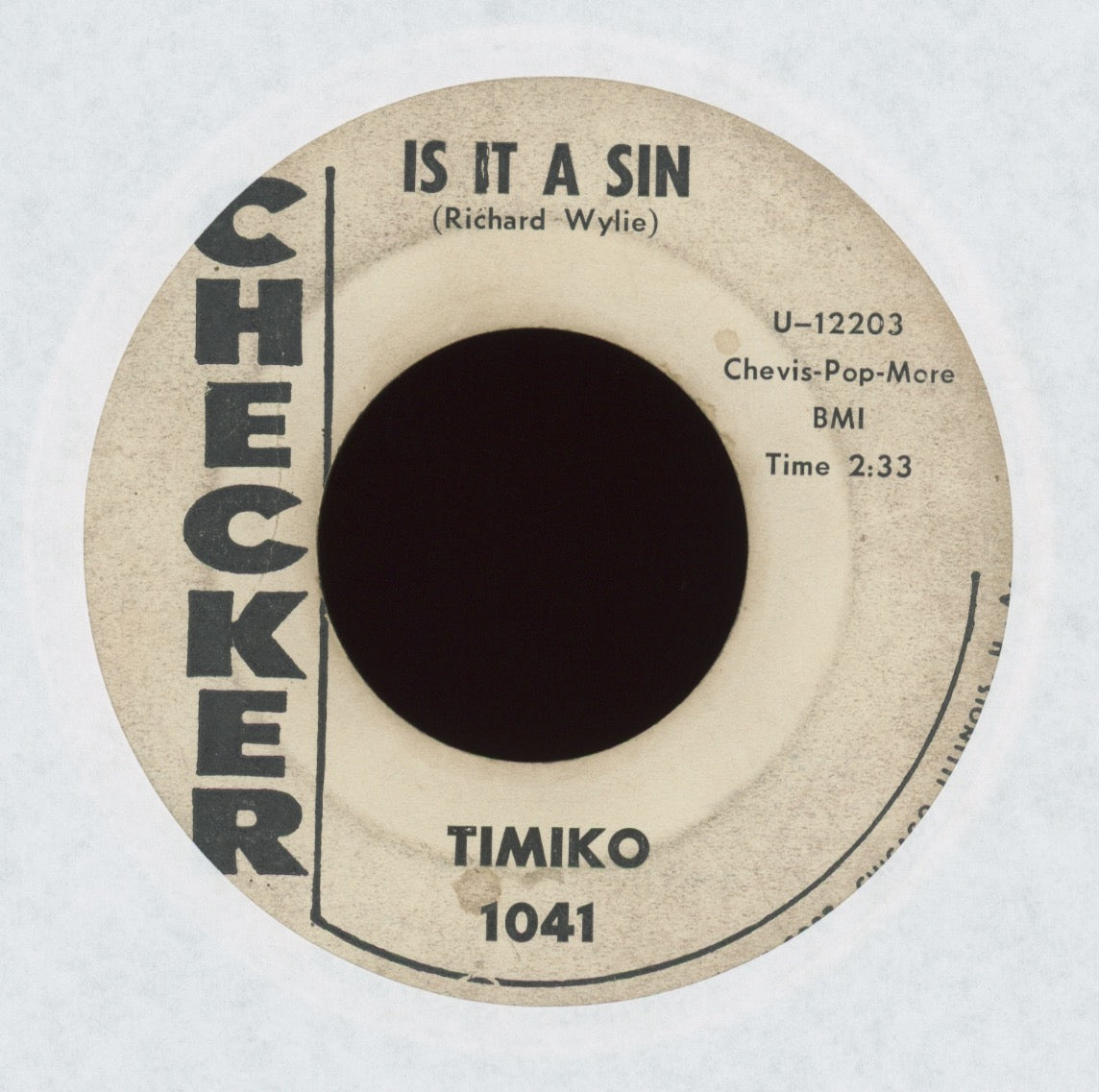 Timiko Jones - Is It A Sin on Checker Promo