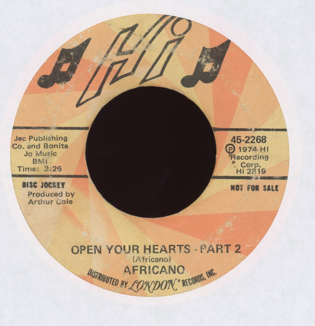 Africano - Open Your Hearts on Hi Promo