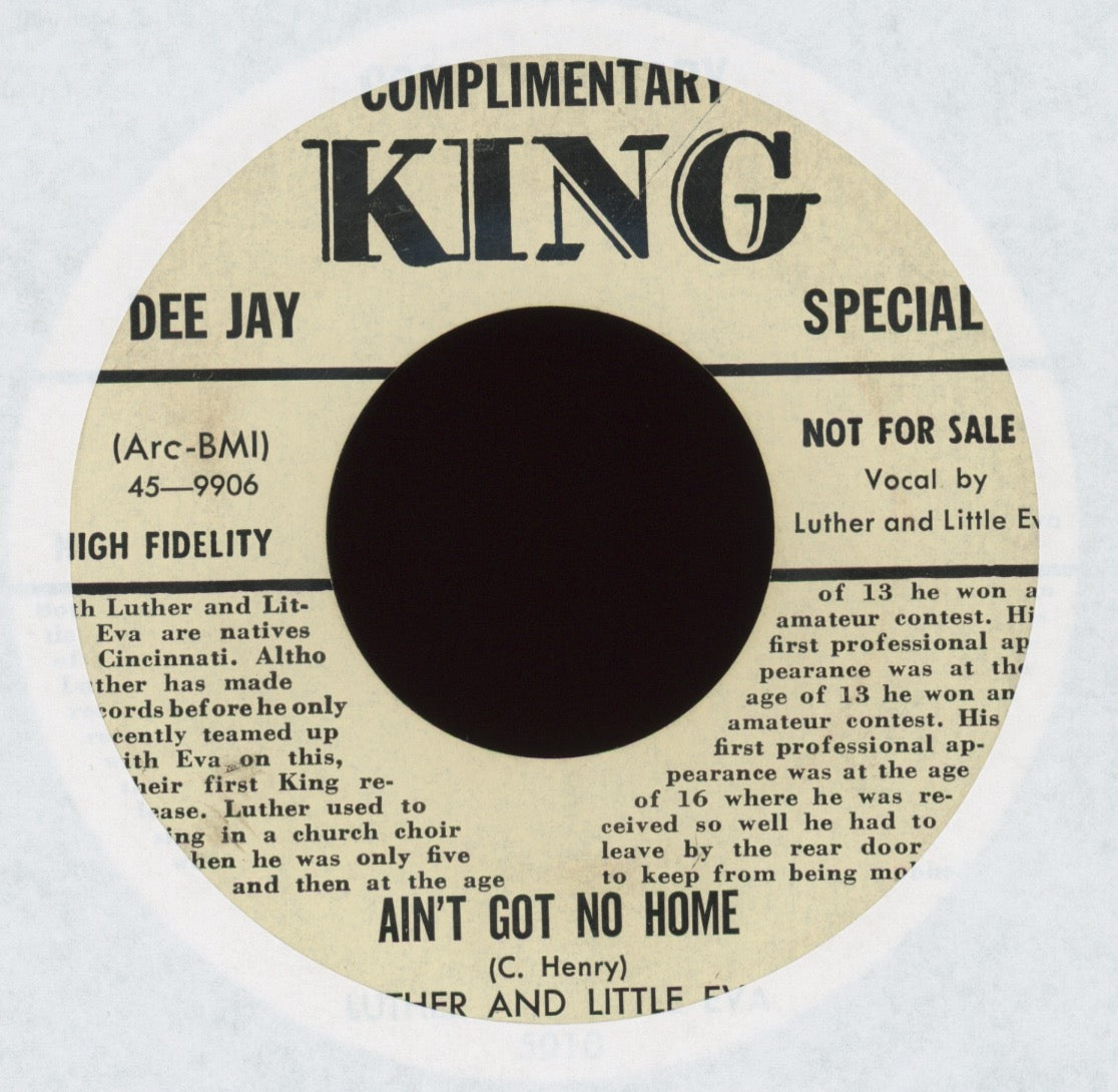 Luther Dixon - Ain't Got No Home on King Bio Promo