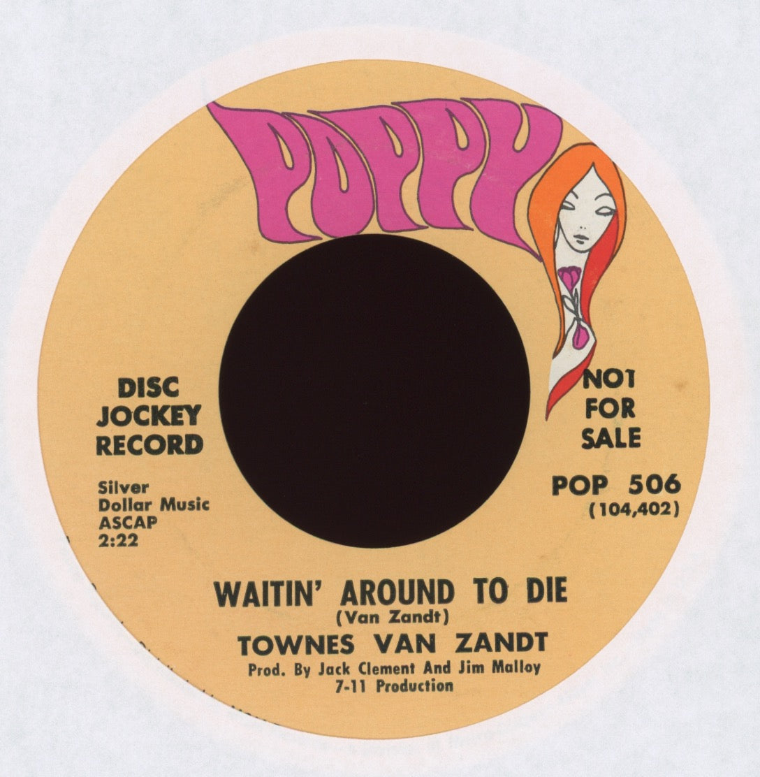 Townes Van Zandt - Waitin' Around to Die on Poppy Promo