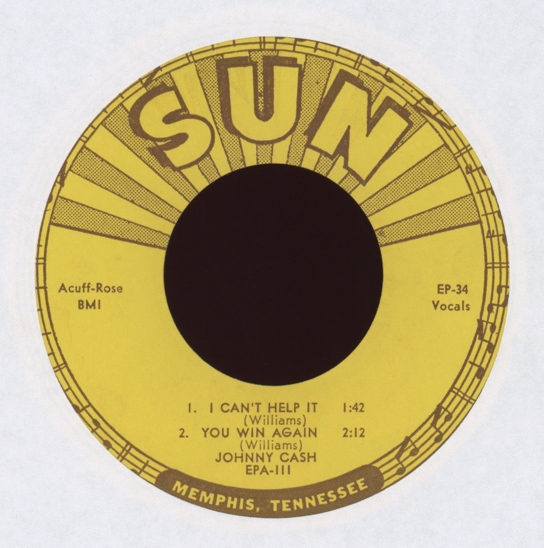 Johnny Cash - Johnny Cash Sings Hank Williams on Sun EP 111