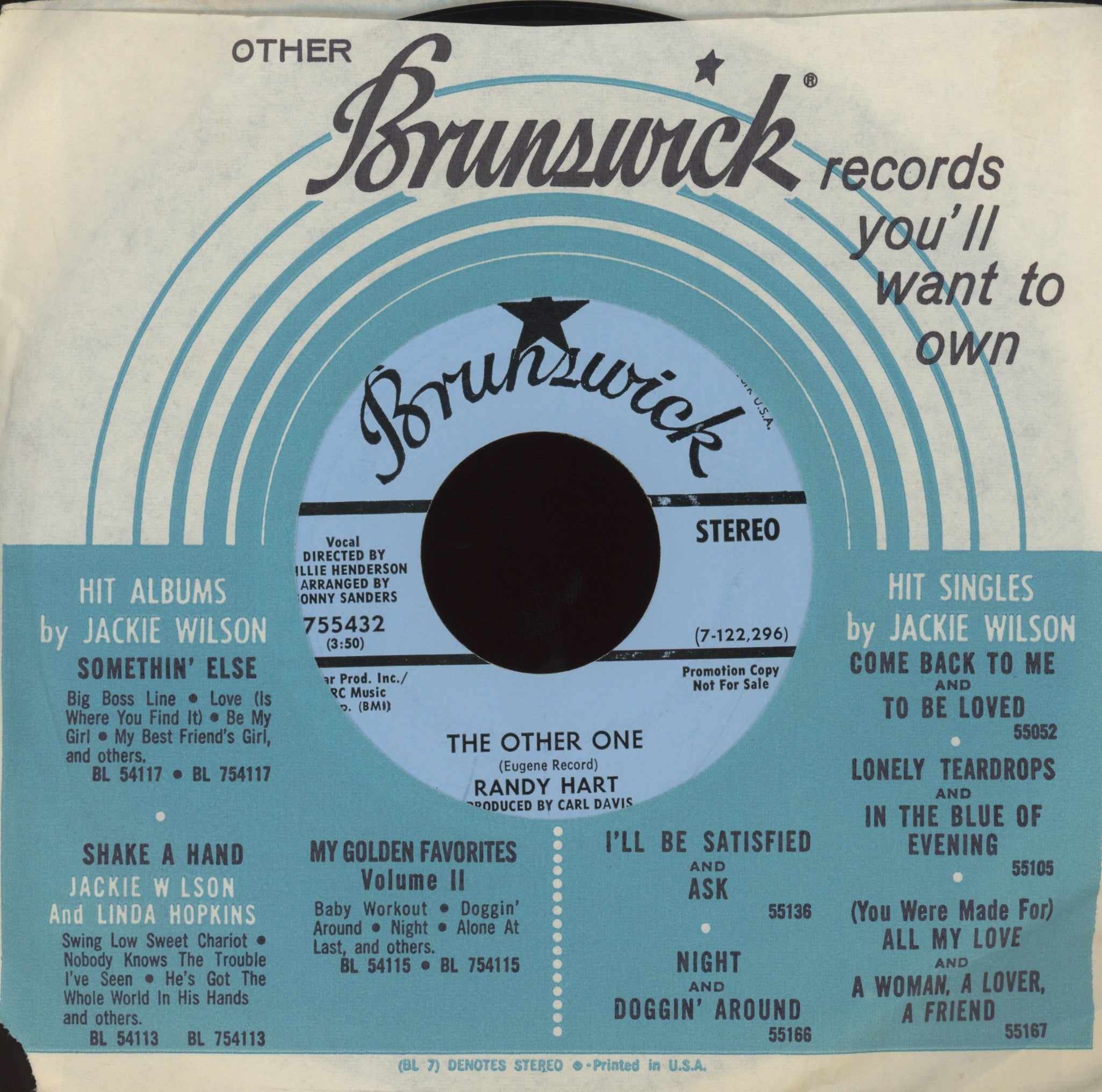Randy Hart - Excuse Me on Brunswick Promo