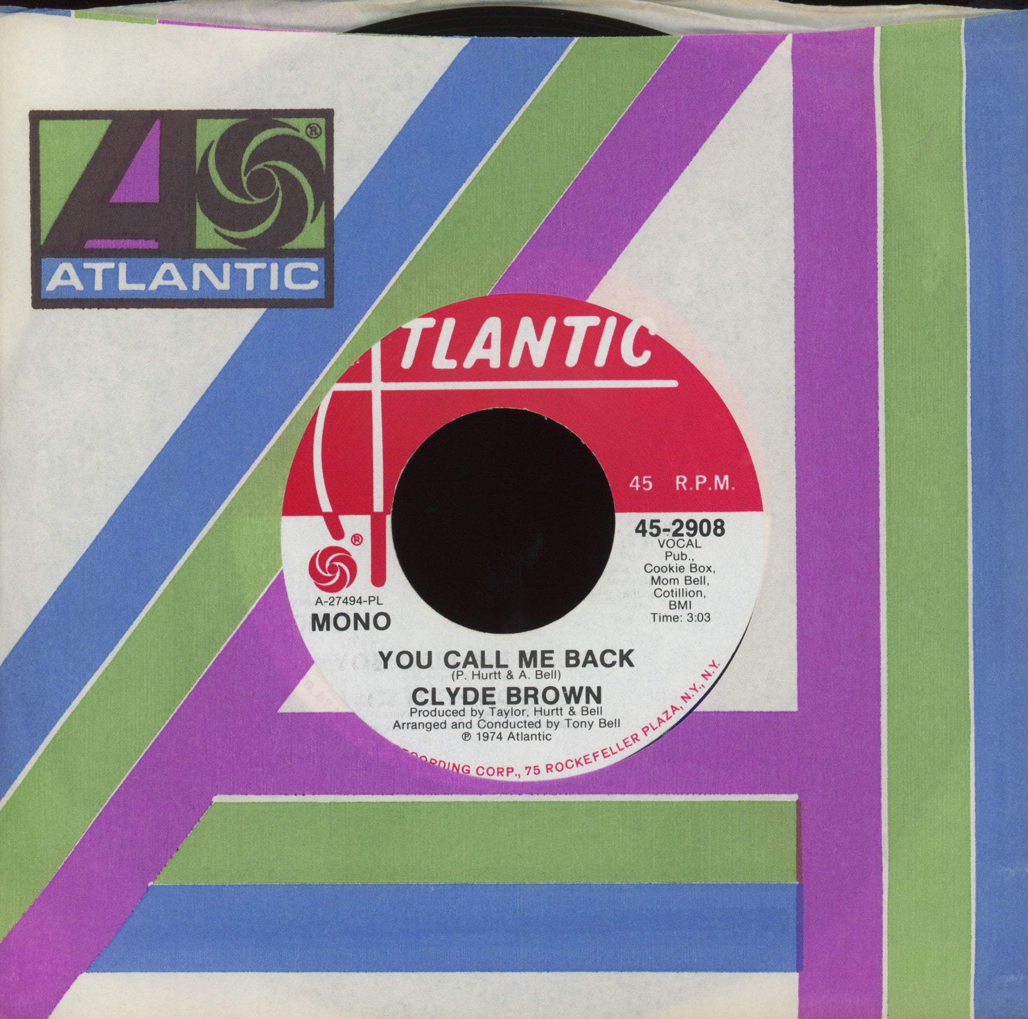 Clyde Brown - You Call Me Back on Atlantic Promo