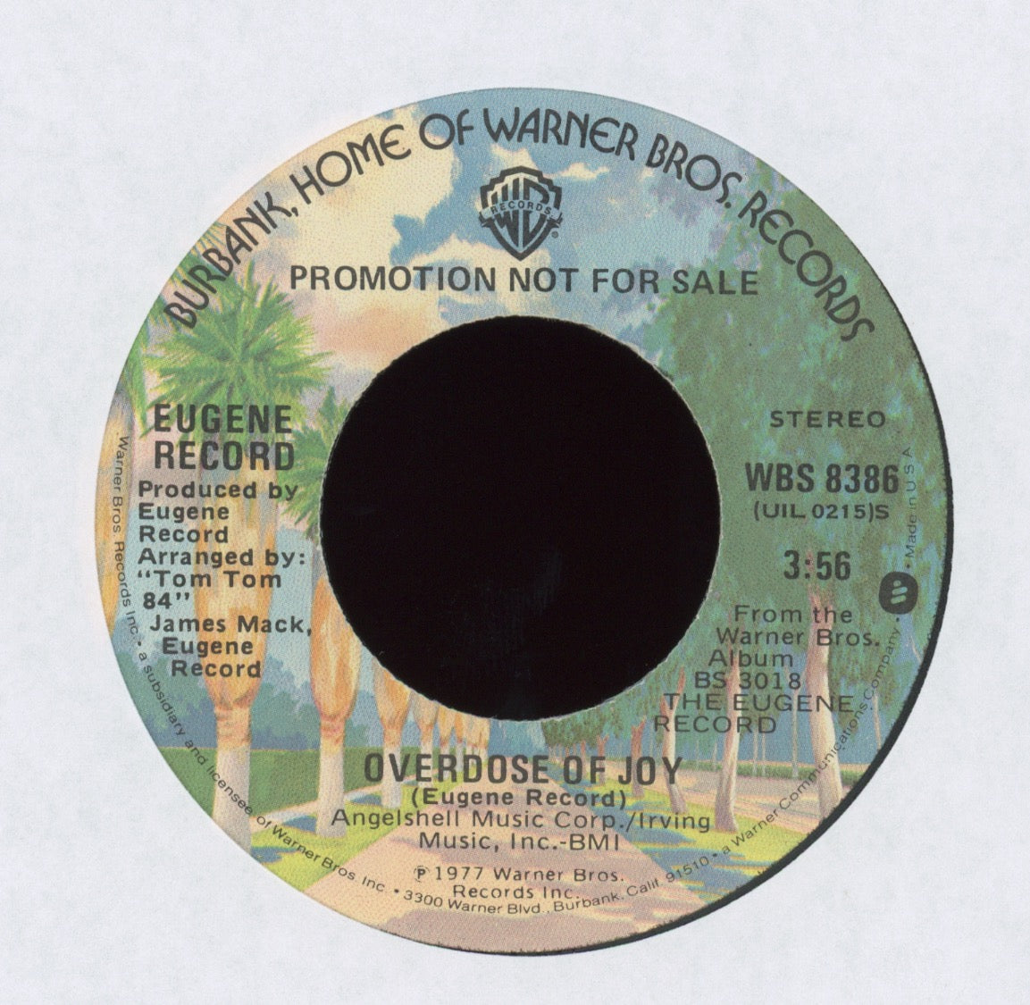 Eugene Record - Overdose Of Joy on WB Promo