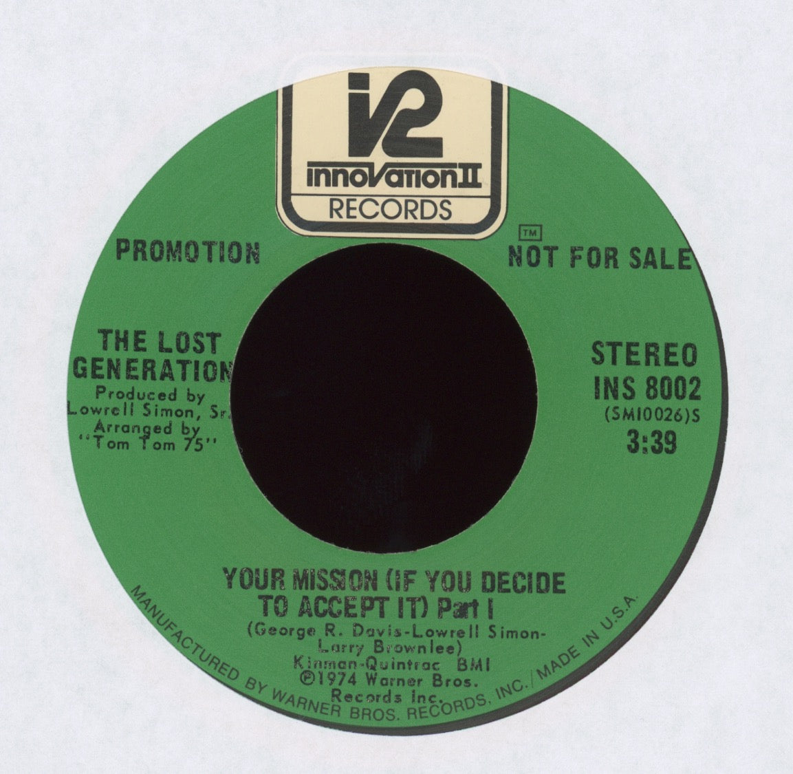 The Lost Generation - Your Mission (If You Decide To Accept It) on Innervision II Promo