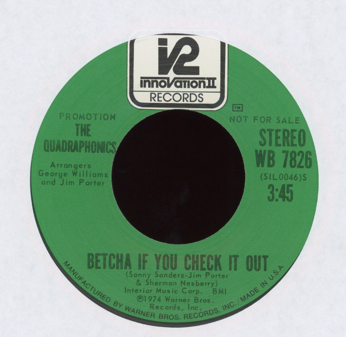 The Quadraphonics - Betcha If You Check It Out on Innervision II Promo