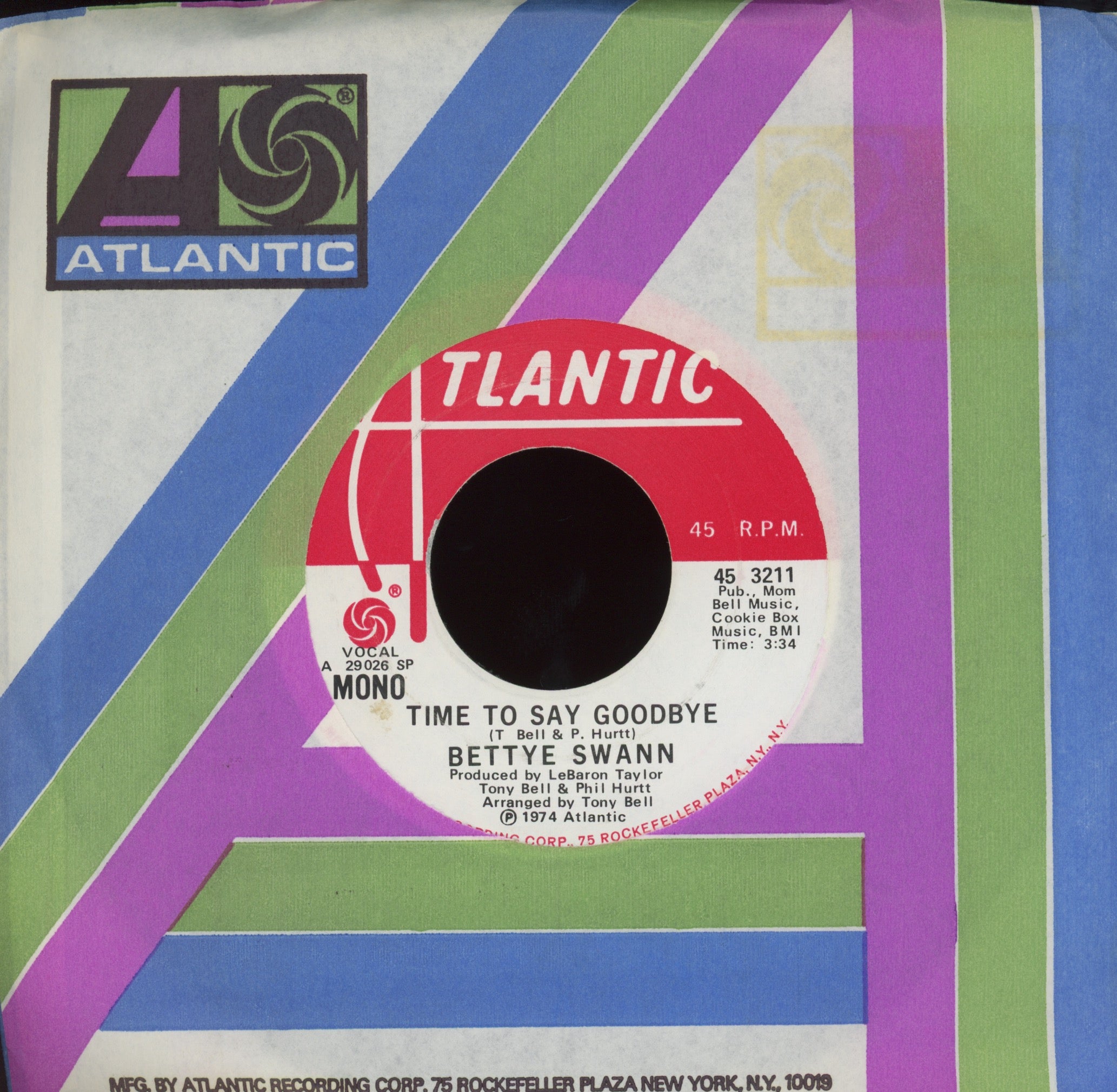 Bettye Swann - Time To Say Goodbye on Atlantic Mono Stereo Promo