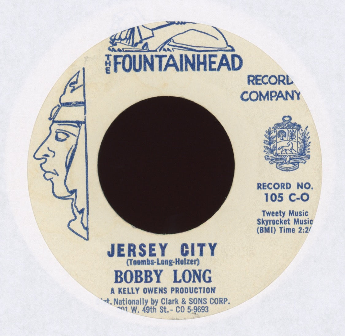 Bobby Long  - Jersey City / I Need You on Fountainhead