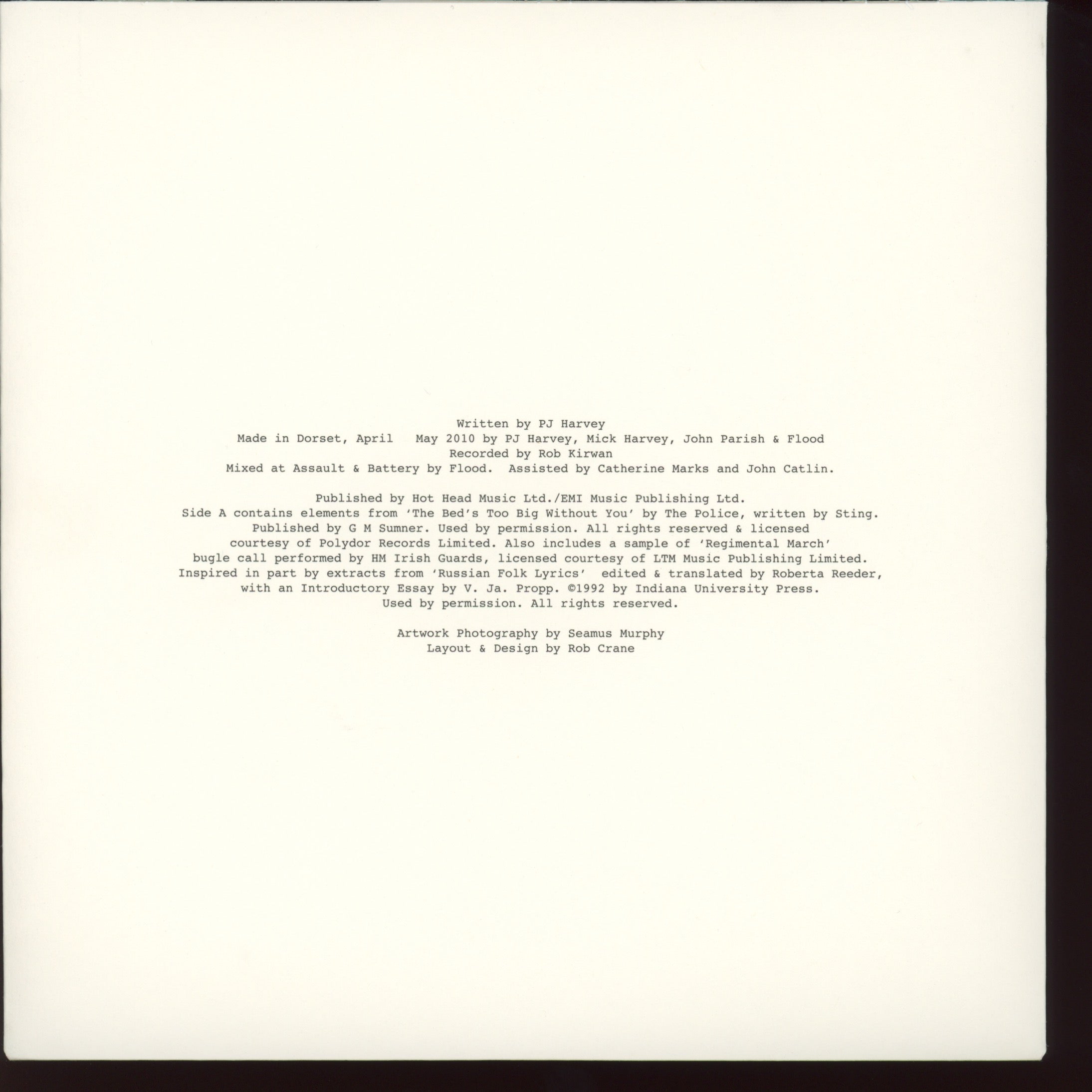 PJ Harvey - The Glorious Land on Island