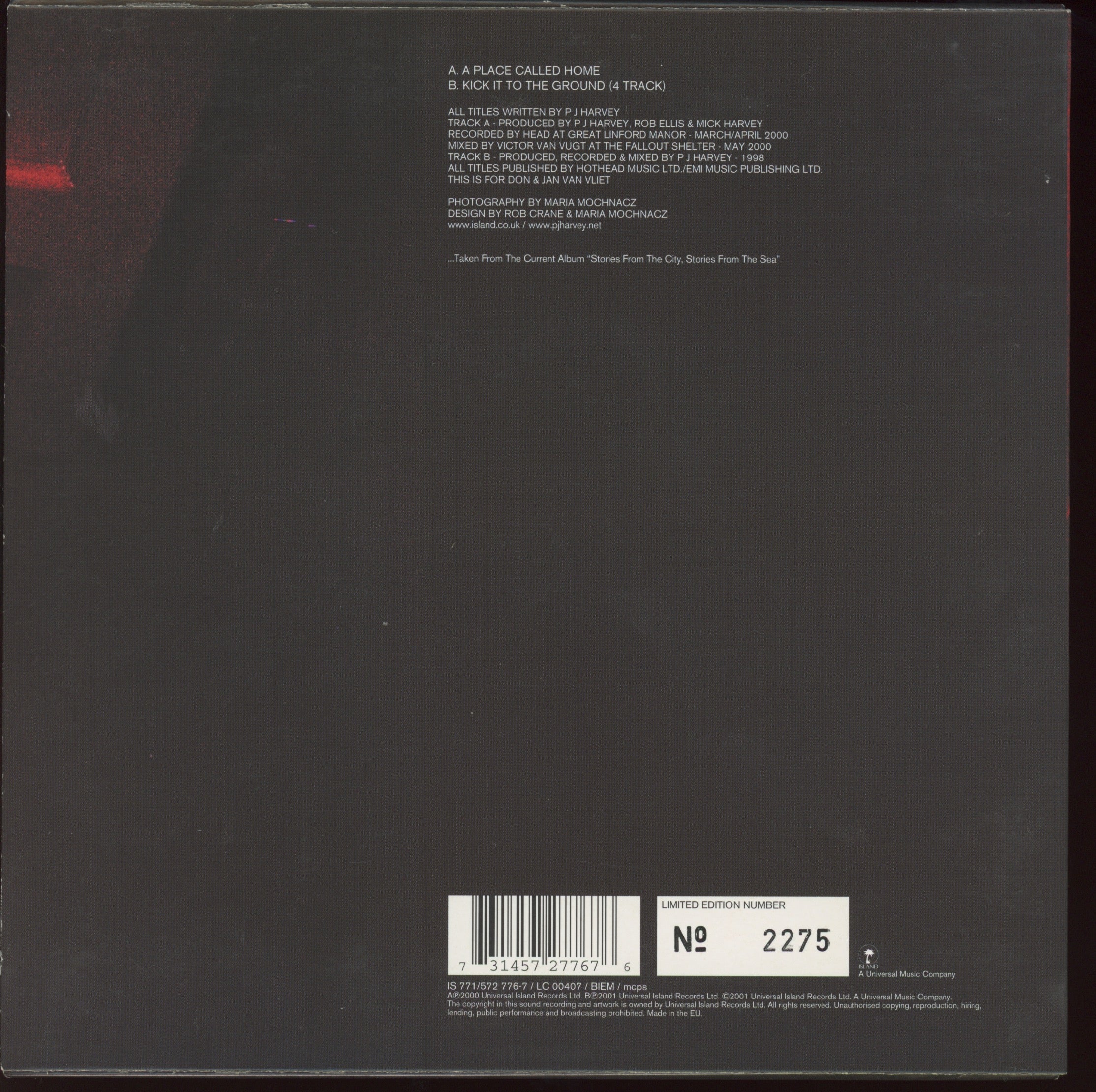 PJ Harvey - A Place Called Home on Island Limited Edition