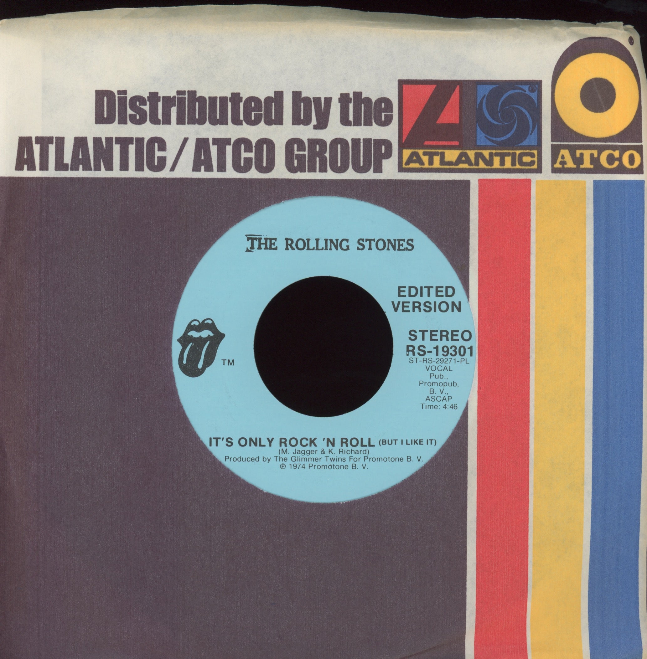 The Rolling Stones - It's Only Rock 'N Roll (But I Like It) on Rolling Stones Records Promo