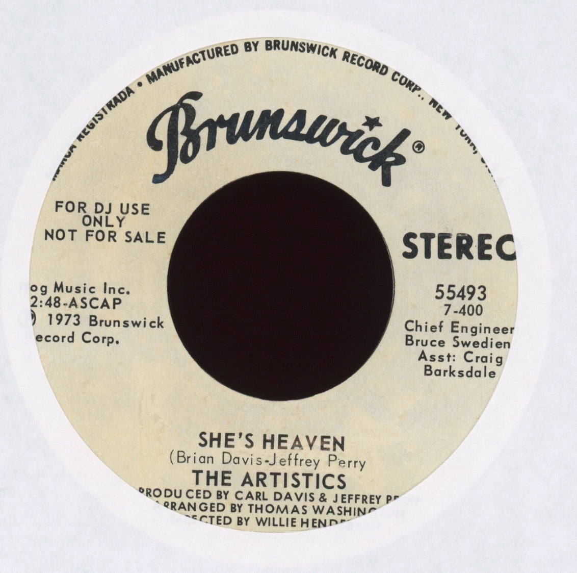 The Artistics - She's Heaven on Brunswick Promo