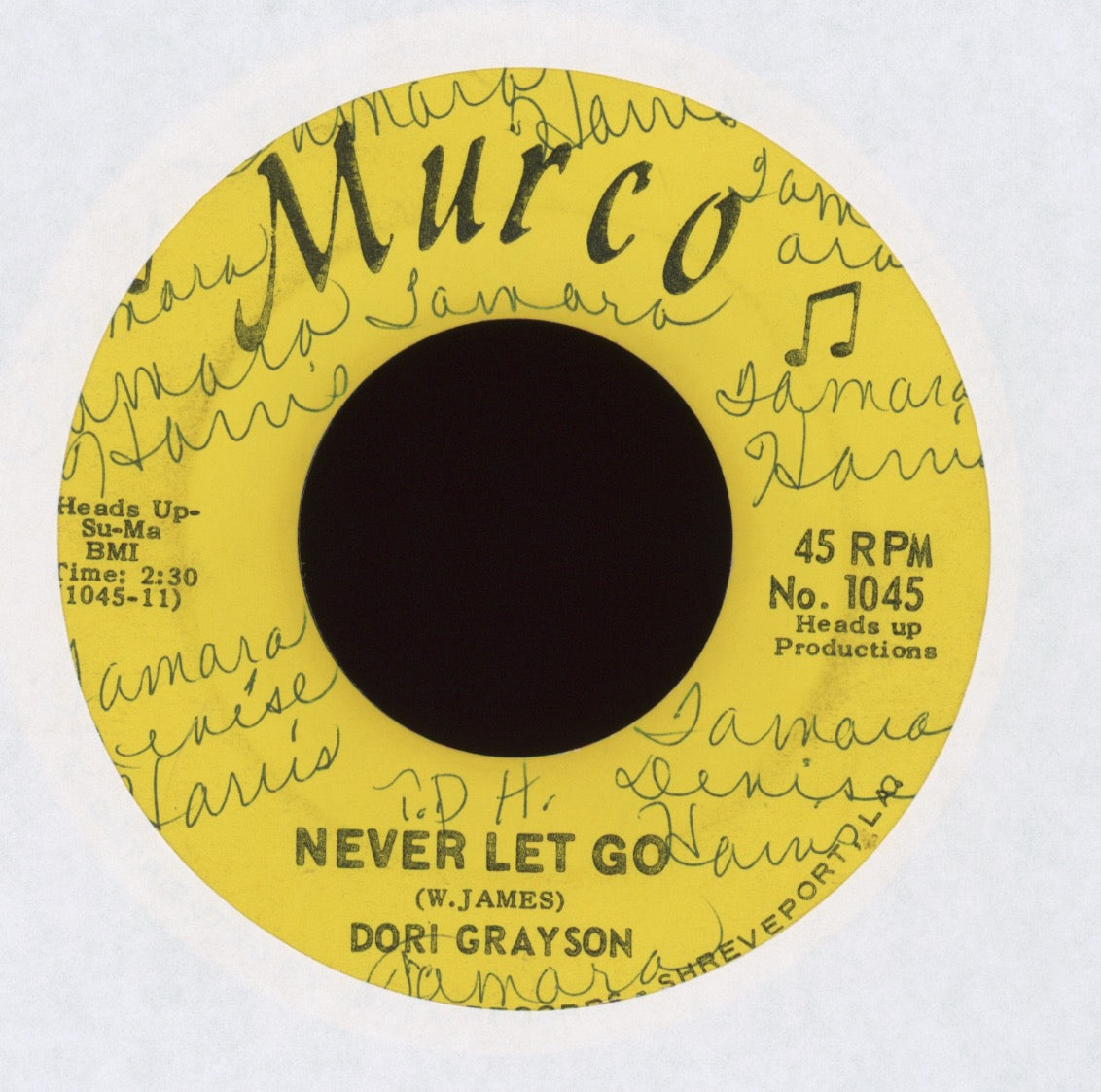 Dori Grayson - Never Let Go on Murco