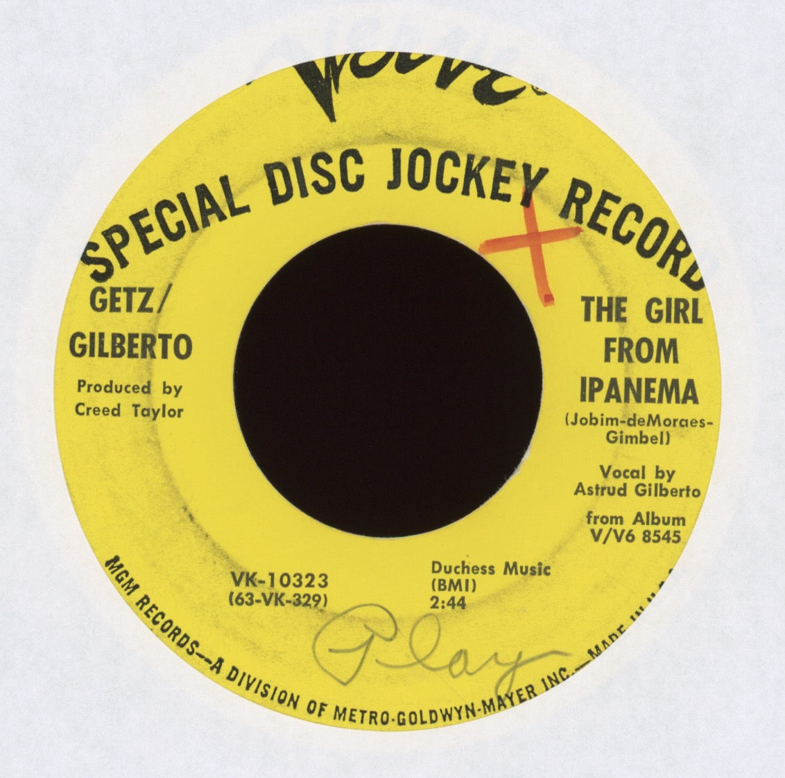 Stan Getz - The Girl From Ipanema on Verve Promo