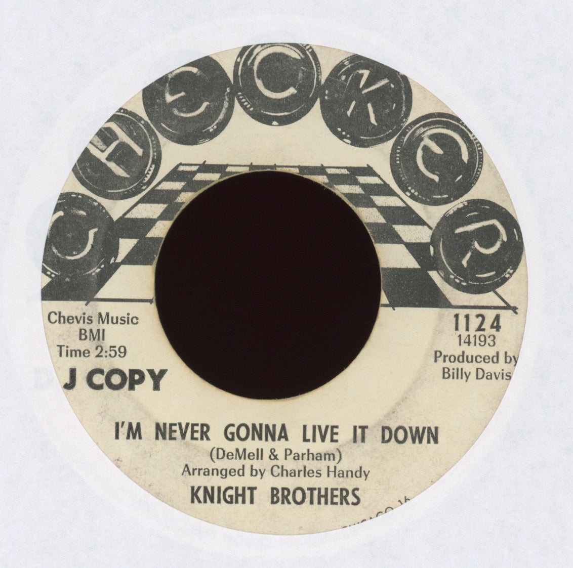 Knight Brothers - I'm Never Gonna Live It Down on Checker Promo