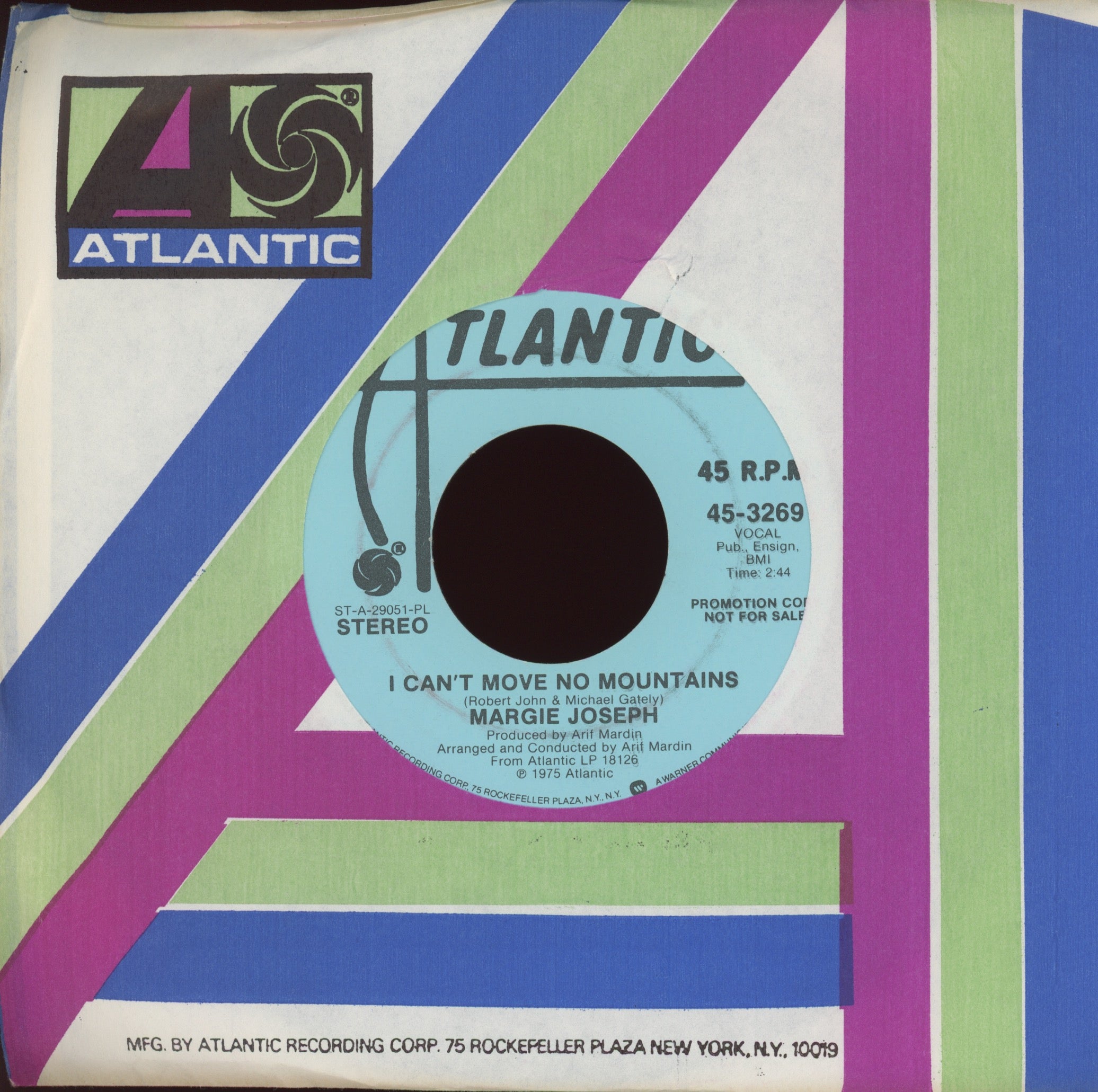 Margie Joseph - I Can't Move No Mountains on Atlantic Promo
