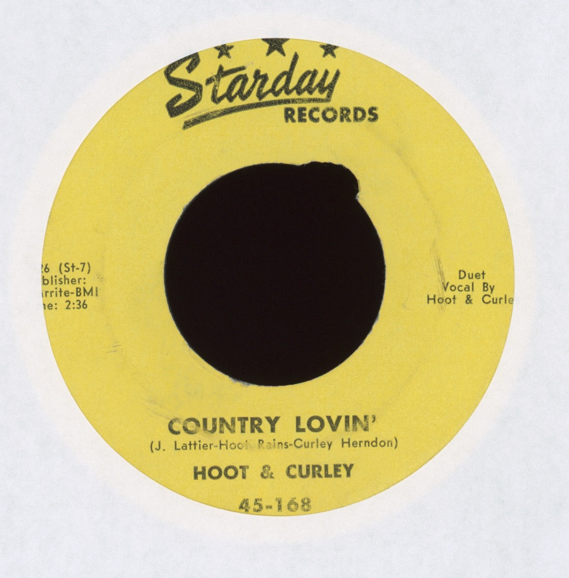 Hoot & Curley - Country Lovin' on Starday