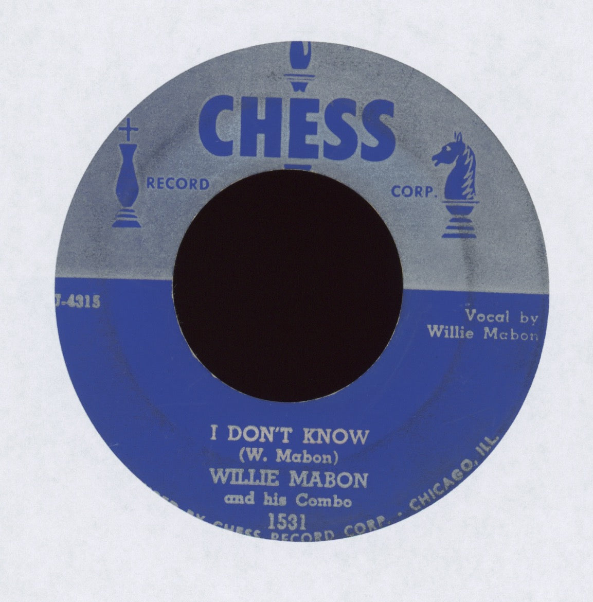 Willie Mabon And His Combo - I Don't Know on Chess