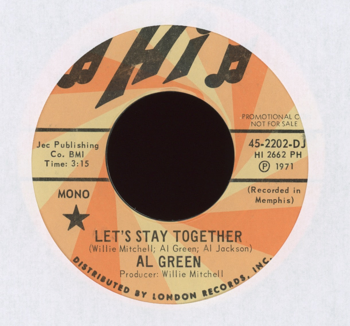 Al Green - Let's Stay Together on Hi Promo