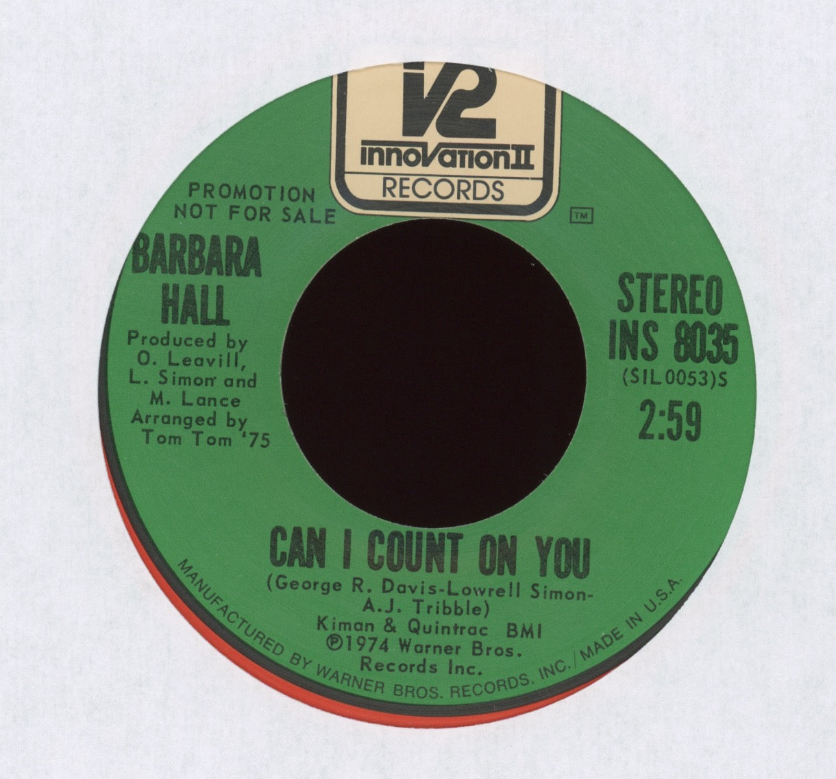 Barbara Hall - Can I Count On You on Innovation II Promo