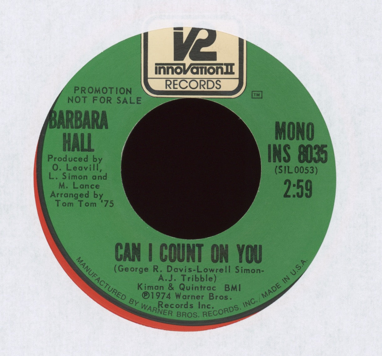 Barbara Hall - Can I Count On You on Innovation II Promo