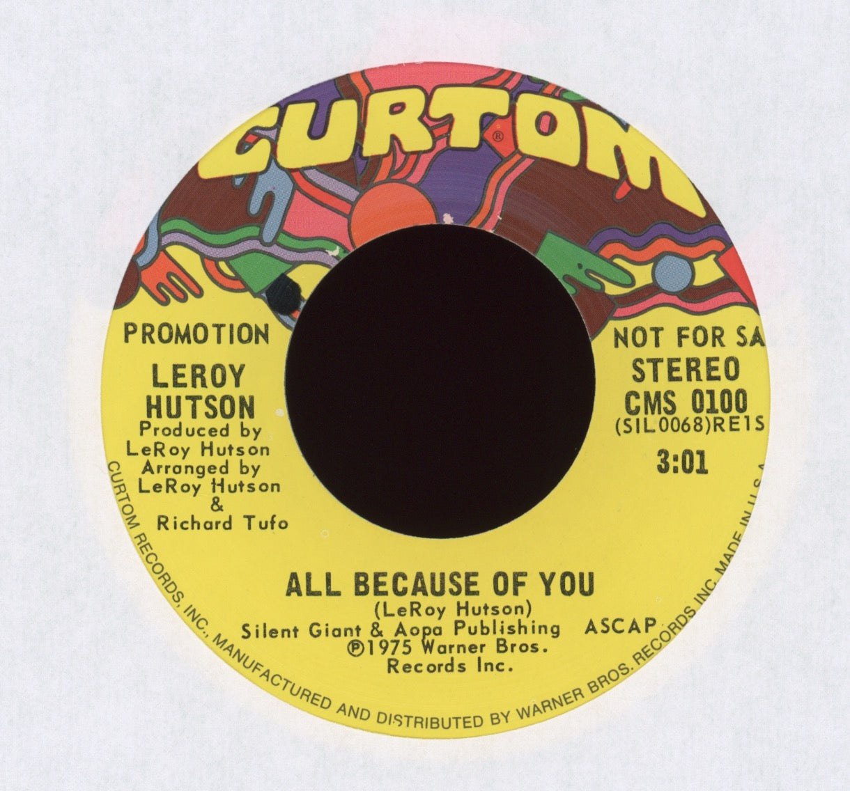 Leroy Hutson - All Because Of You on Curtom Promo