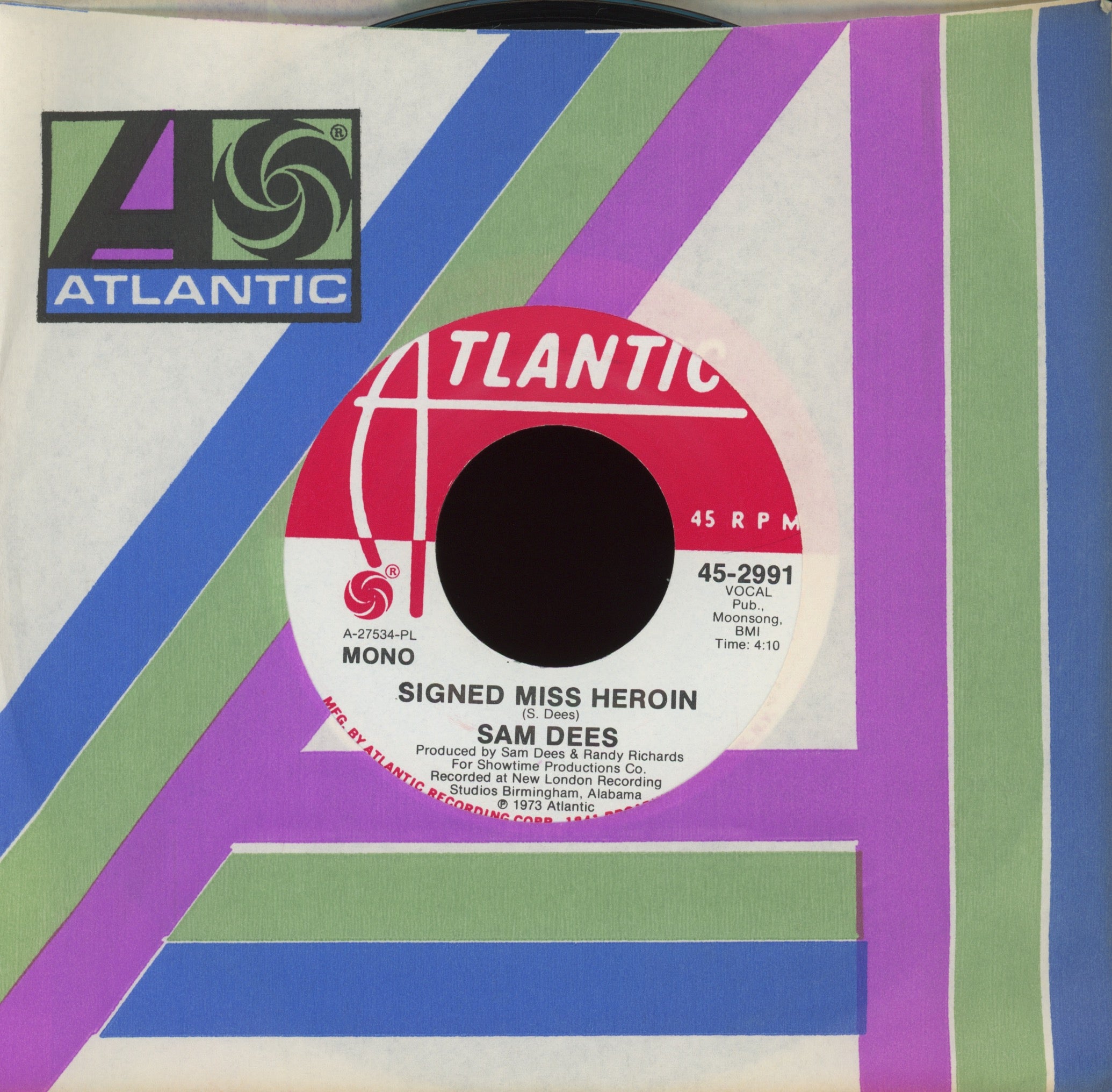 Sam Dees - Signed Miss Heroin on Atlantic Promo
