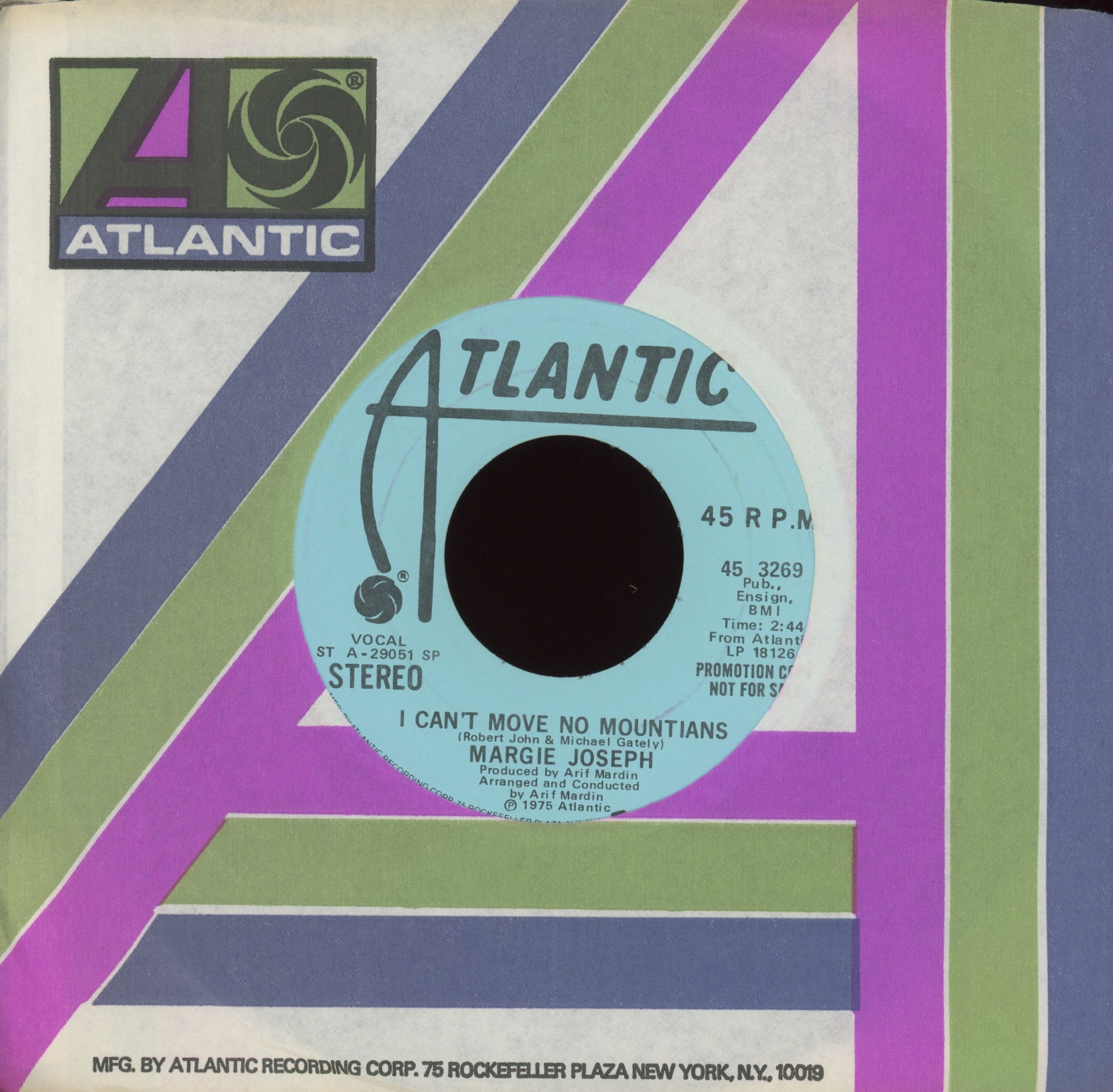 Margie Joseph - I Can't Move No Mountains on Atlantic Promo