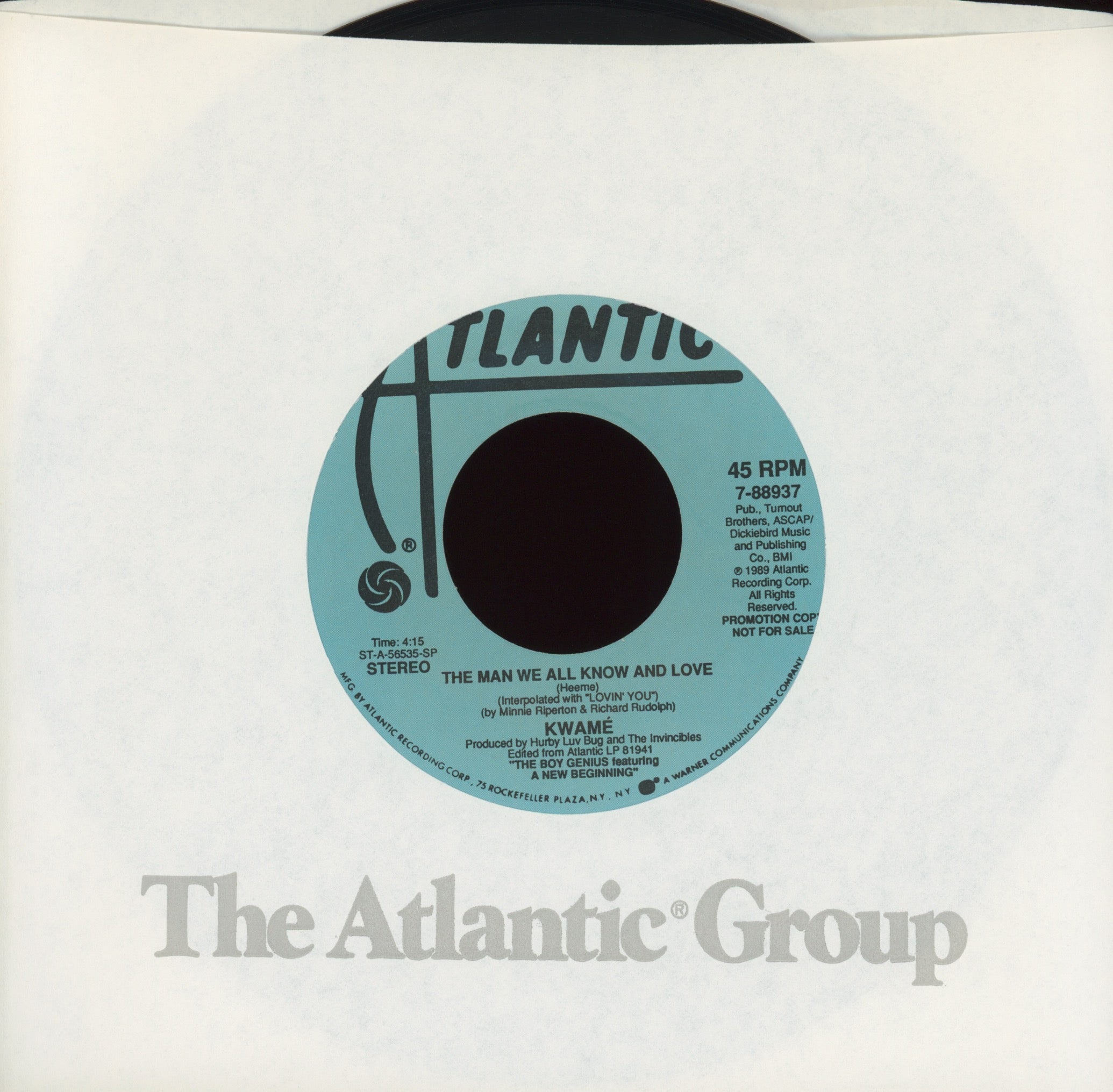 Kwamé - The Man We All Know And Love on Atlantic Promo